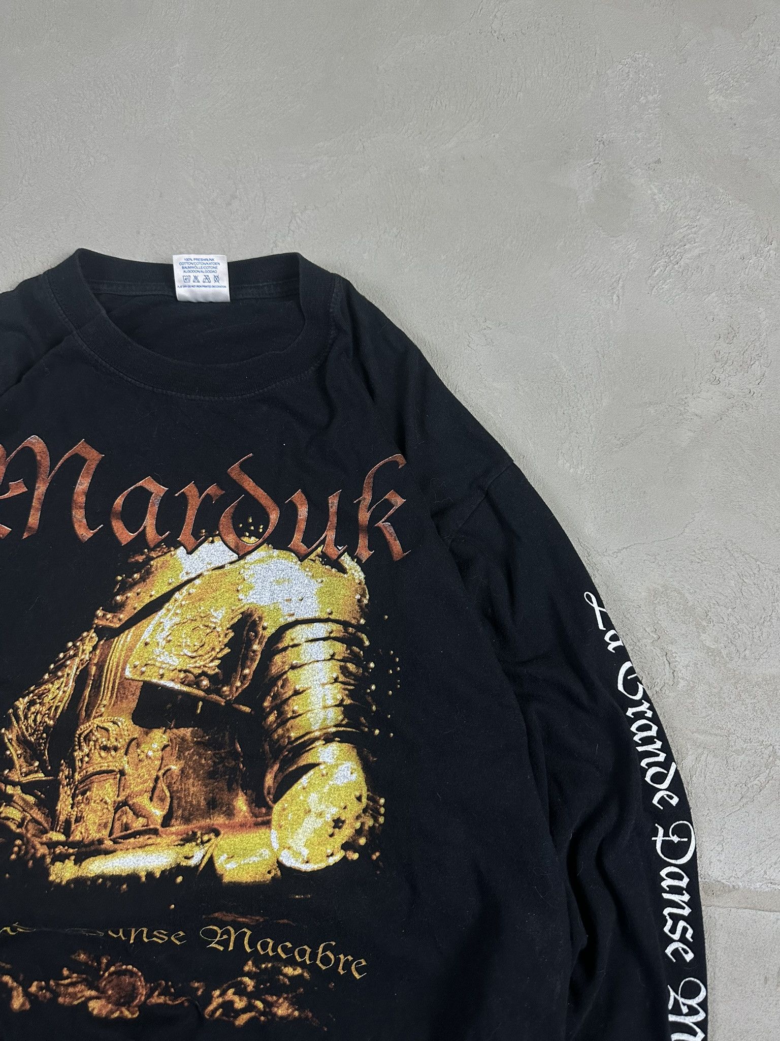 Band Tees Rare 2000s Marduk Danse Macabre Black Metal Longsleeve Size US XL / EU 56 / 4 - 9 Thumbnail
