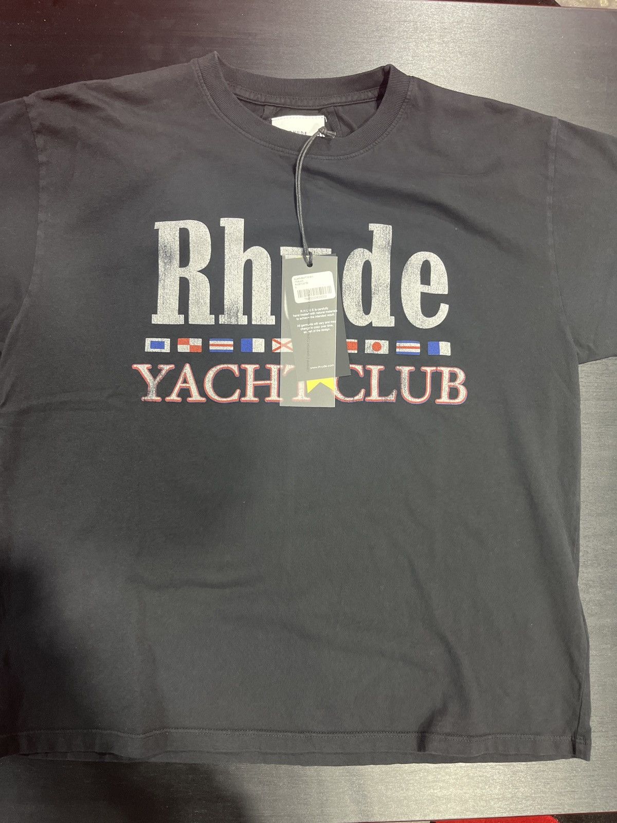 Rhude Rhude black yatch club T shirts Size US S / EU 44-46 / 1 - 1 Thumbnail