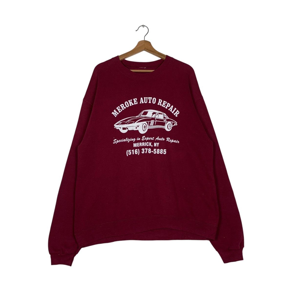 Vintage Vintage MEROKE Auto Repair Crewneck Sweatshirt #1501-C67 Size US L / EU 52-54 / 3 - 1 Thumbnail