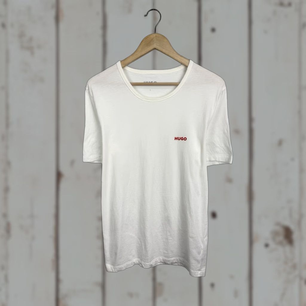 Hugo Boss HUGO BOSS T-Shirt Classic White Mens L Vintage Retro Y2K Luxury Rare Hype M/L Size US L / EU 52-54 / 3 - 1 Thumbnail