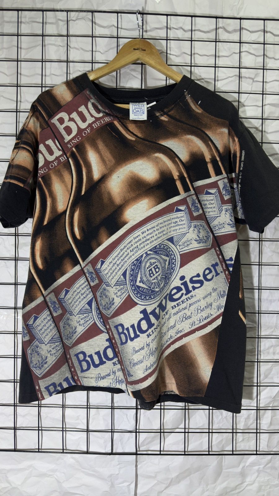 Vintage Rare vintage 1993 budweiser fullprint tee shirt Size US XL / EU 56 / 4 - 1 Thumbnail
