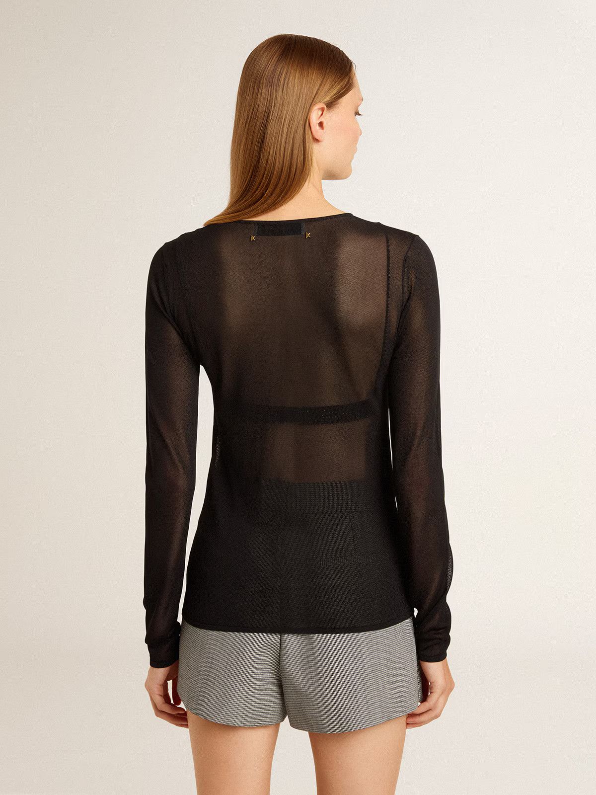 Golden Goose o1s22i1n1224 Slim Fit Crewneck Sweater in Black Size M / US 6-8 / IT 42-44 - 3 Thumbnail