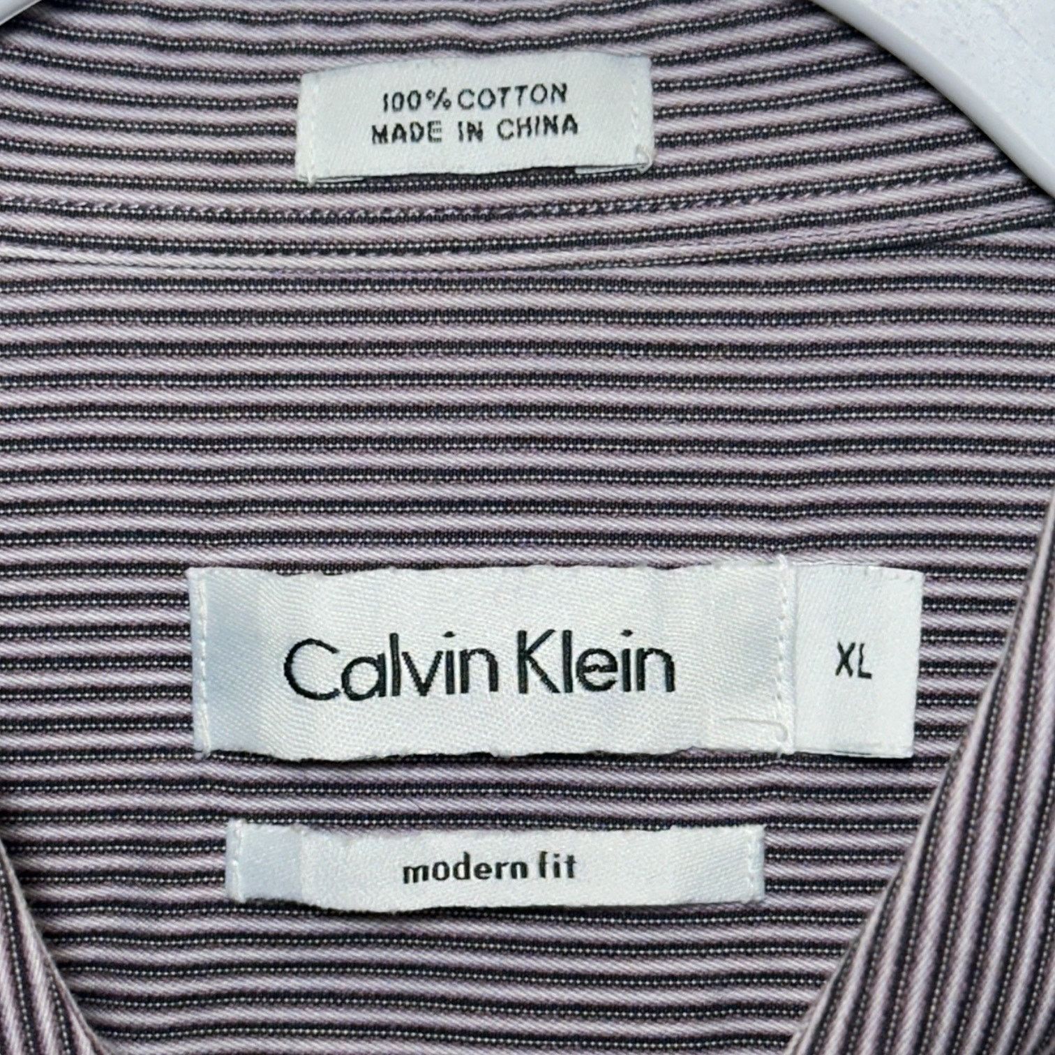 Calvin Klein Calvin Klein Striped Dress Shirt Mens XL Button Down Size US XL / EU 56 / 4 - 3 Thumbnail