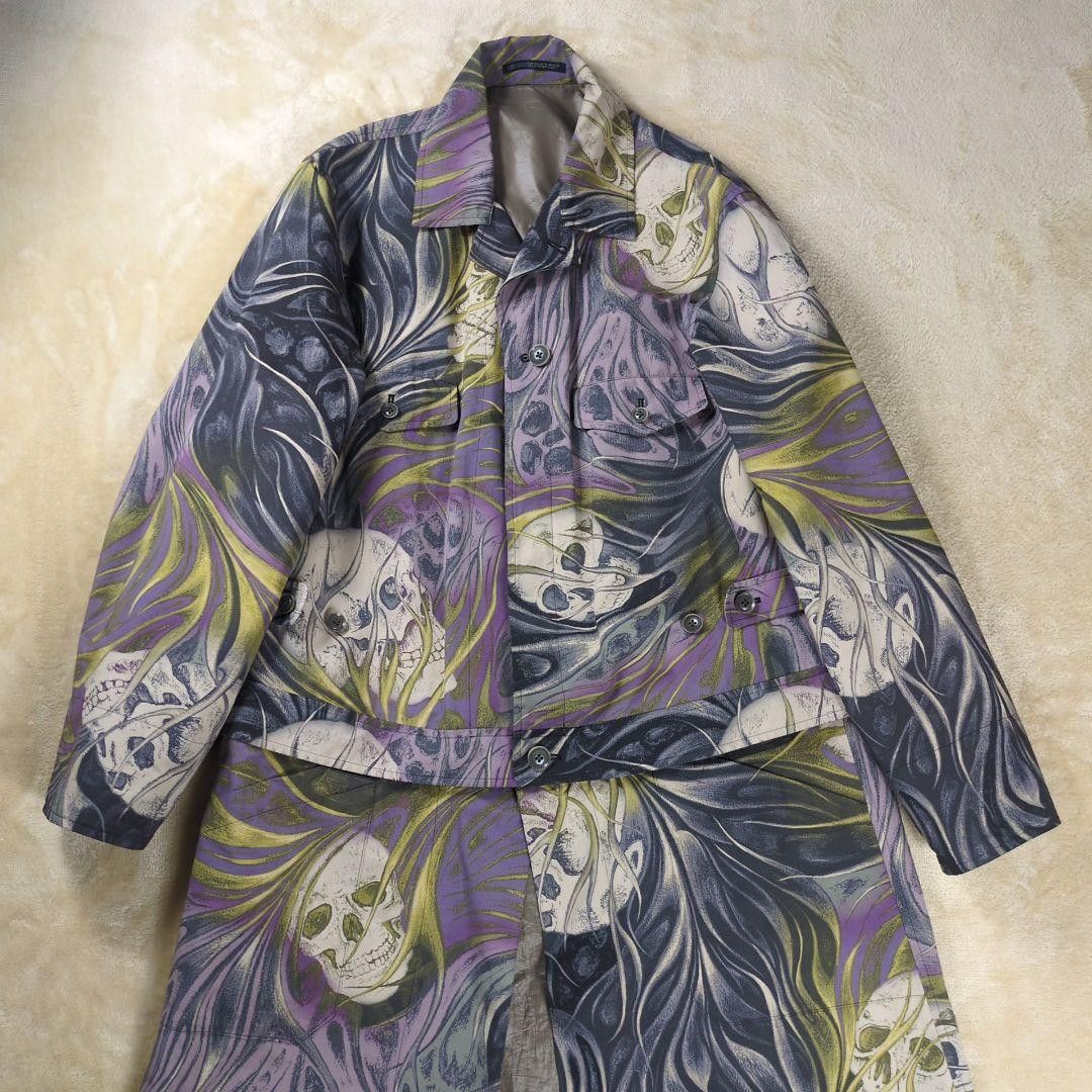 Yohji Yamamoto POUR HOMME 14aw look34 2way Skull Print Separate Long Coat Size US S / EU 44-46 / 1 - 4 Thumbnail