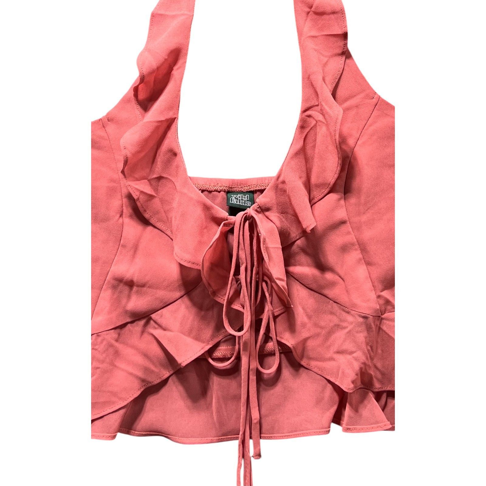 Other Wild Fable - Women's Ruffle Chiffon Flyaway Halter Top - Sal Size M / US 6-8 / IT 42-44 - 14 Thumbnail
