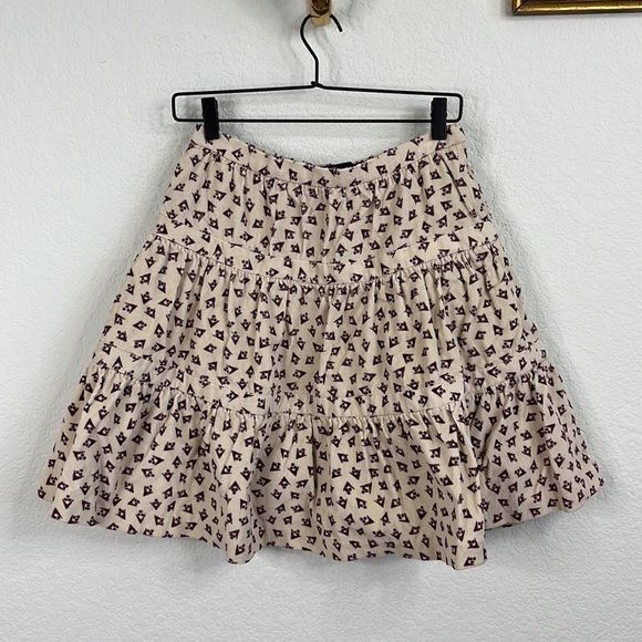 Marc Jacobs Bouquet Corduroy Tiered Floral Skirt