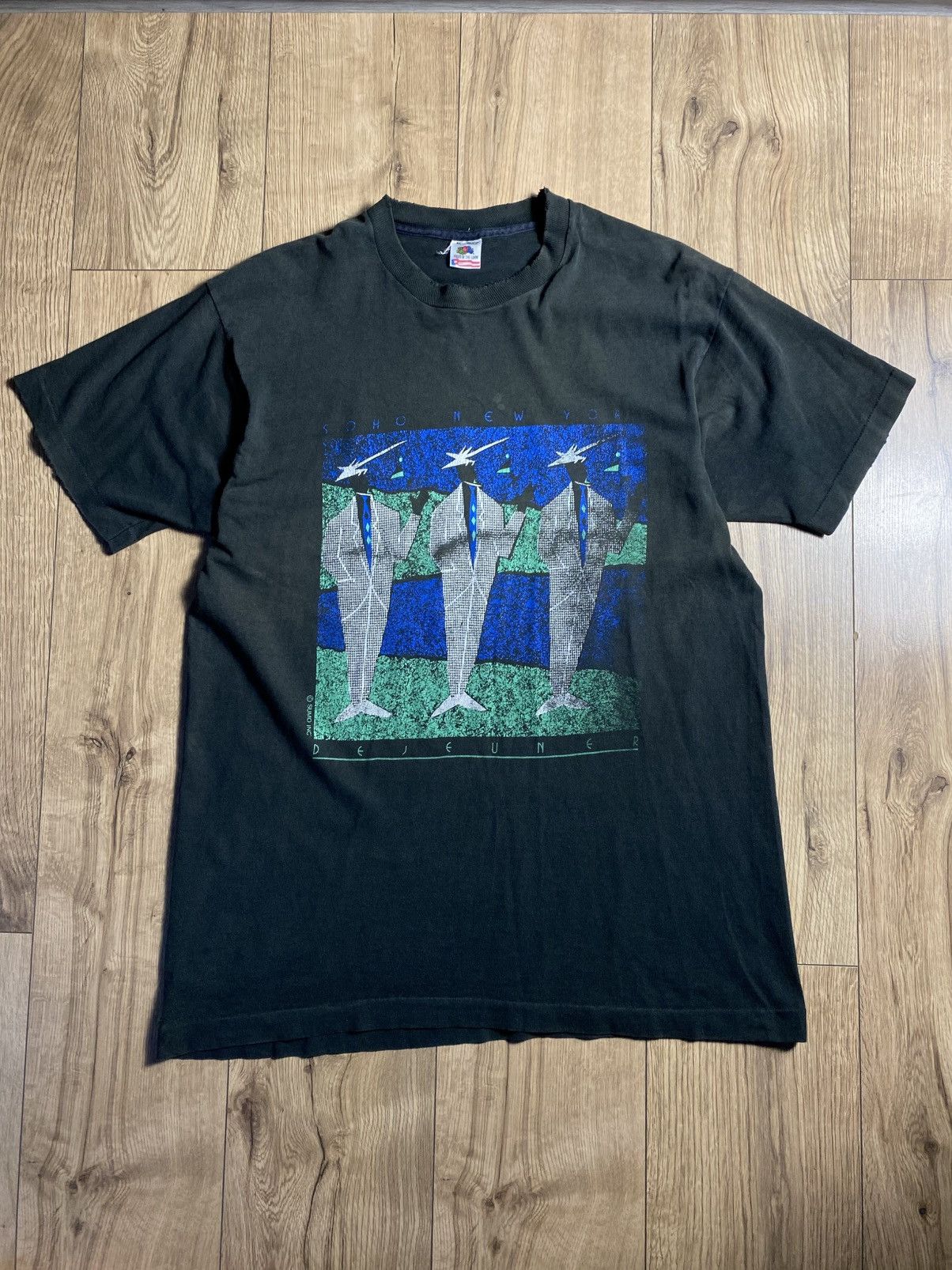 Other Vintage 80s SOHO New York Déjeuner Art Graphic T-Shirt Xl Size US XL / EU 56 / 4 - 1 Thumbnail