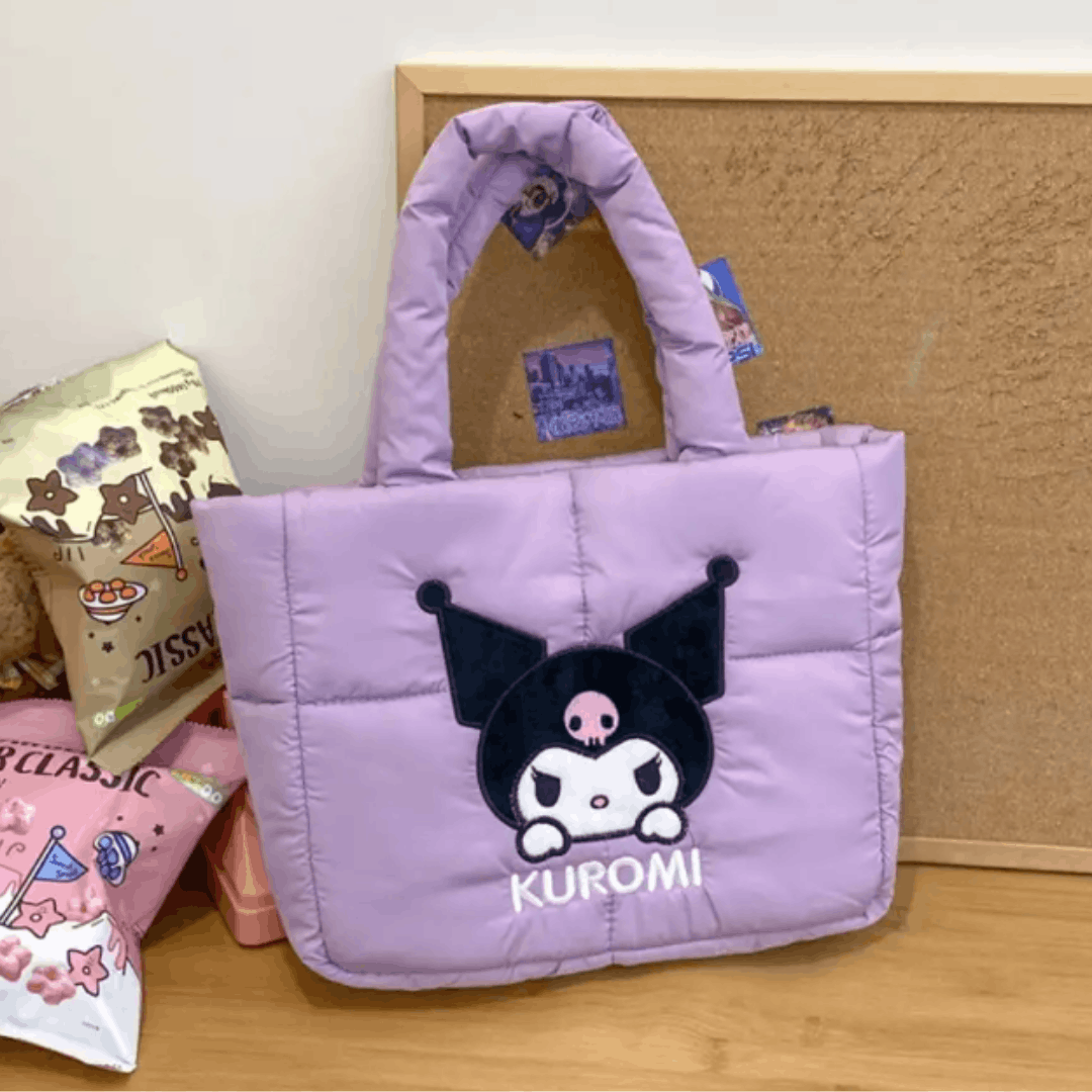 Japanese Brand KUROMI Fabric Handbag, Shoulder bag, Purple, NEW Size ONE SIZE - 1 Thumbnail