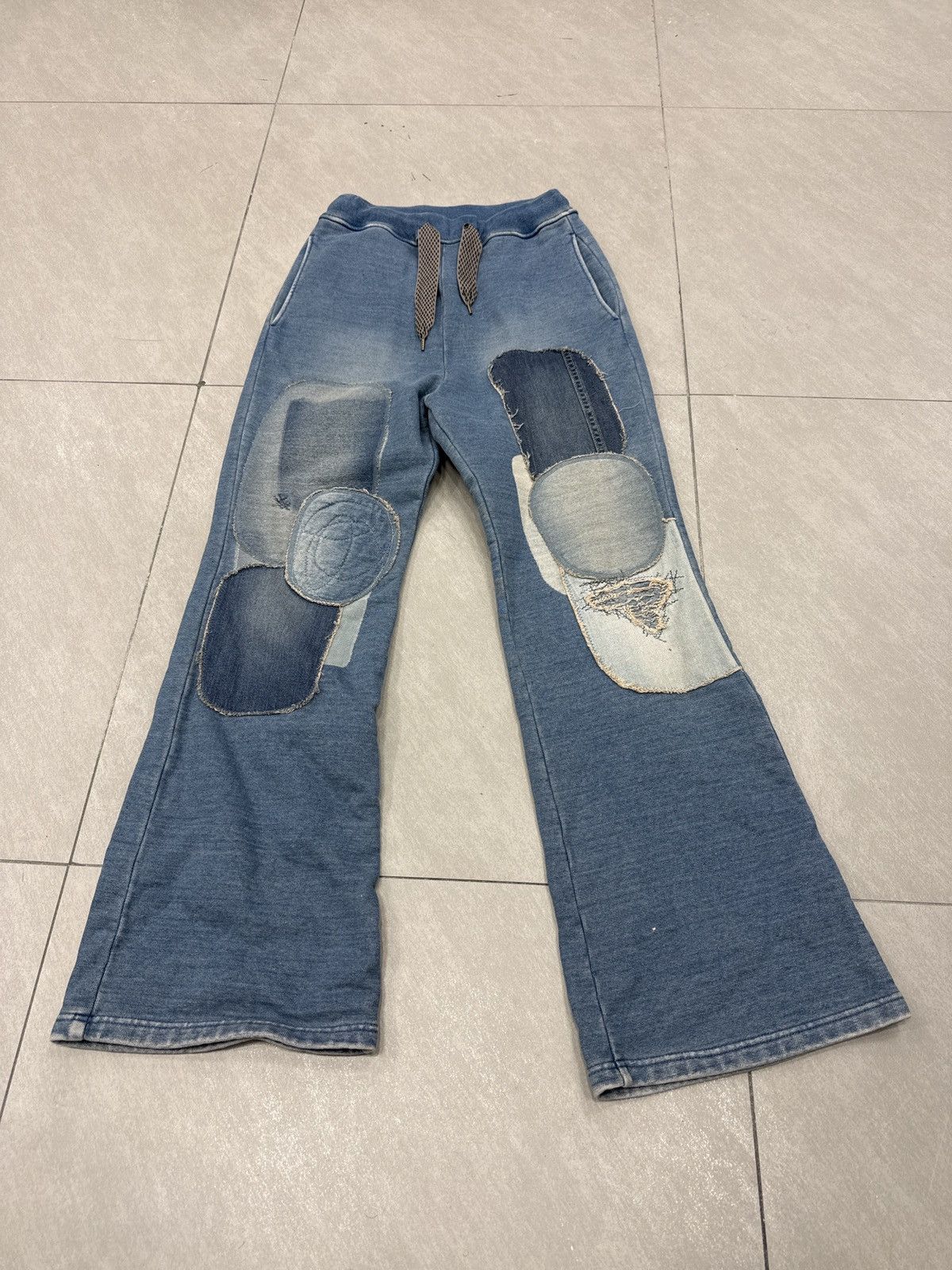 Kapital Kapital Indigo Flare Sweatpants Size Medium Size US 30 / EU 46 - 1 Thumbnail