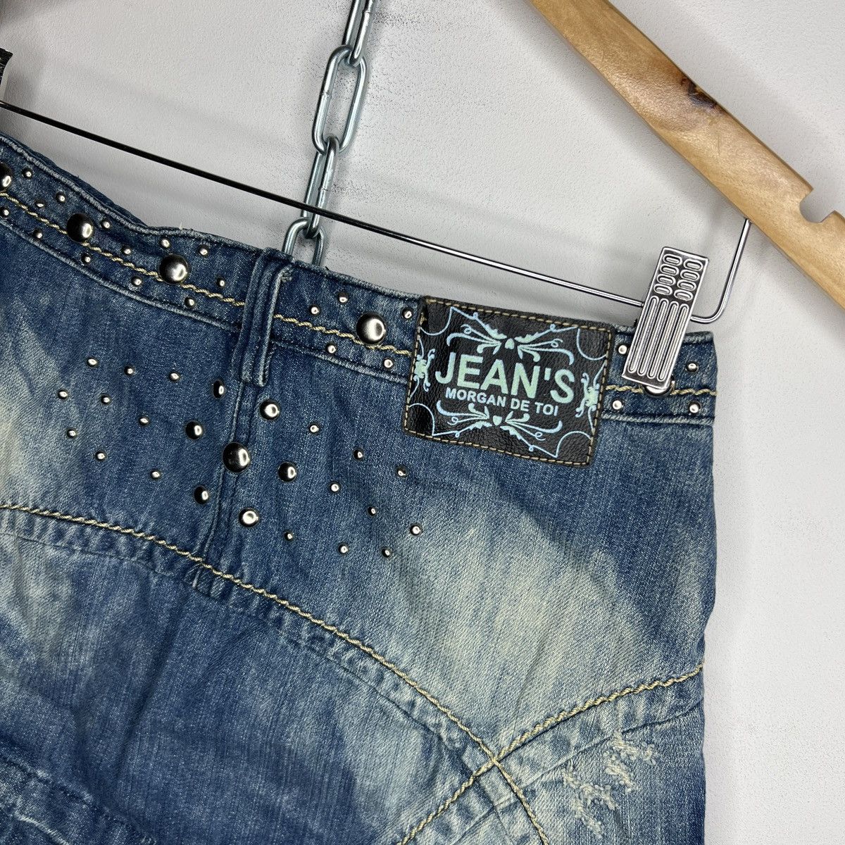 Morgan Homme Vintage mini skirt y2k pleated denim Morgan De Toi Size 26" / US 2 / IT 38 - 6 Thumbnail