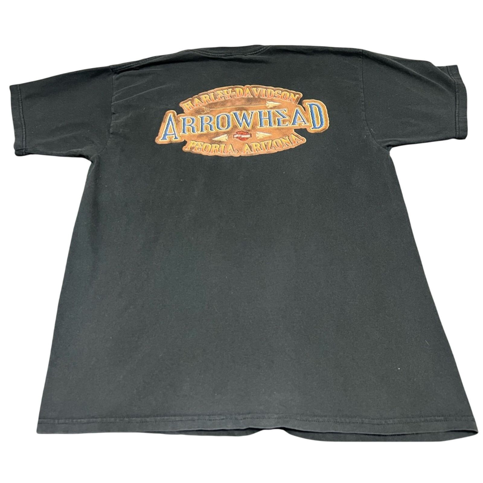 Harley Davidson Vintage Harley Davidson Shirt Mens Black Y2K Flames Tee USA Size US XL / EU 56 / 4 - 2 Thumbnail