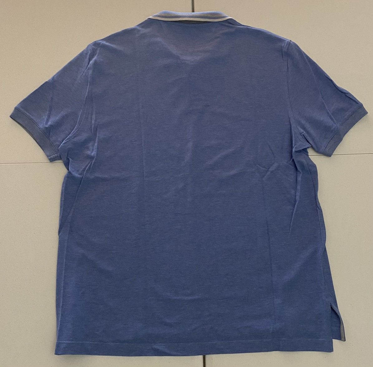 Brunello Cucinelli Brunello Cucinelli ocean/grey trim reg fit 2btn polo nwot Size US XL / EU 56 / 4 - 4 Thumbnail