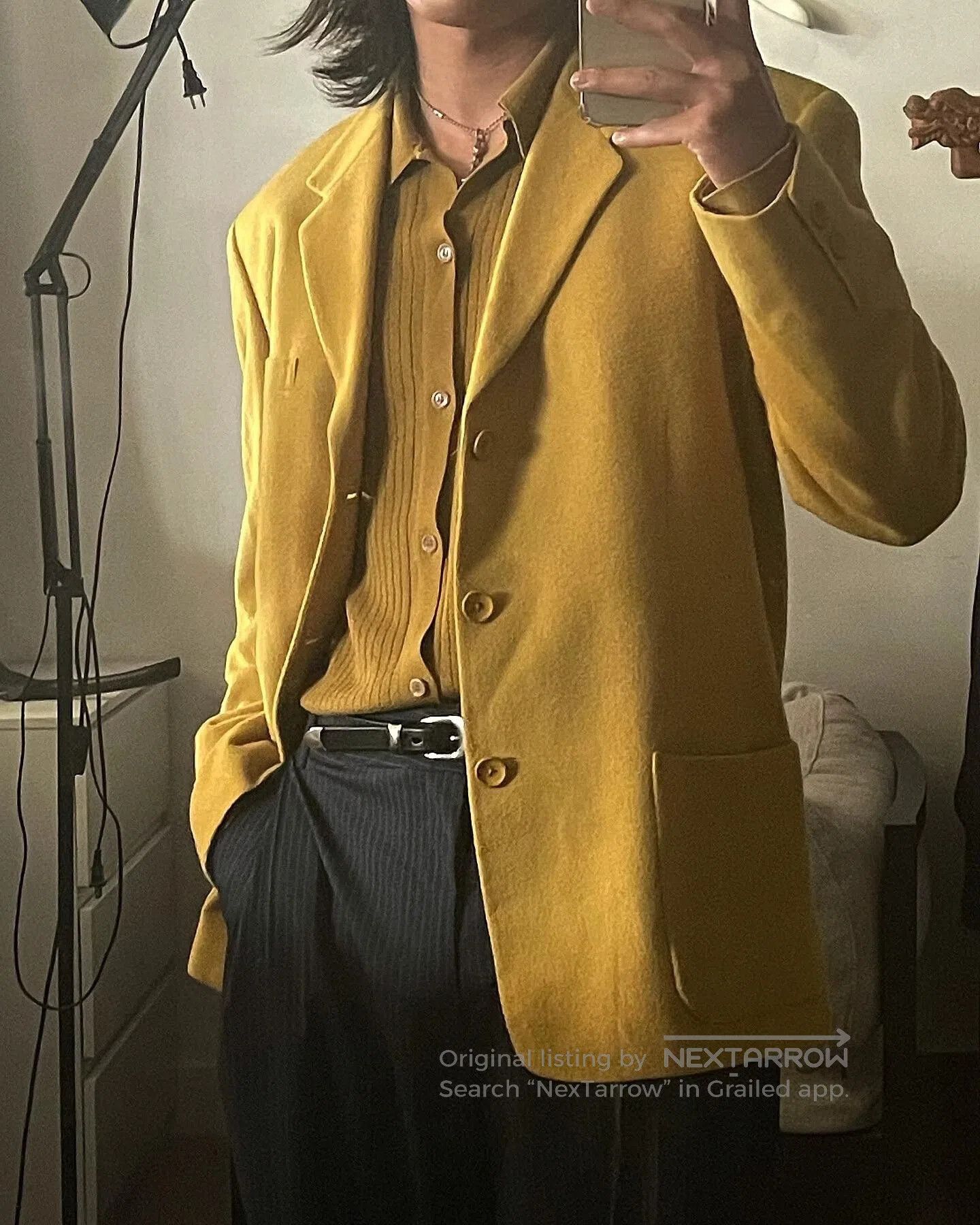 Yohji Yamamoto Yohji Yamamoto Mustard Wool Suit Jacket. Size US M / EU 48-50 / 2 - 1 Thumbnail