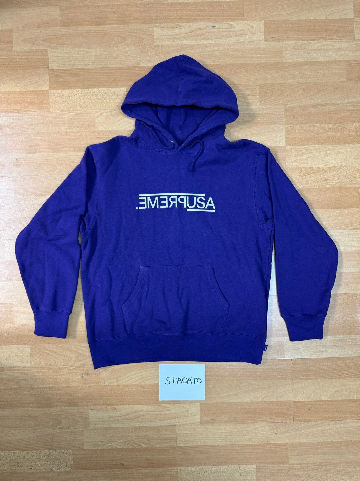 Supreme Supreme USA Hoodie Purple Medium FW21 Size US M / EU 48-50 / 2 - 2 Thumbnail