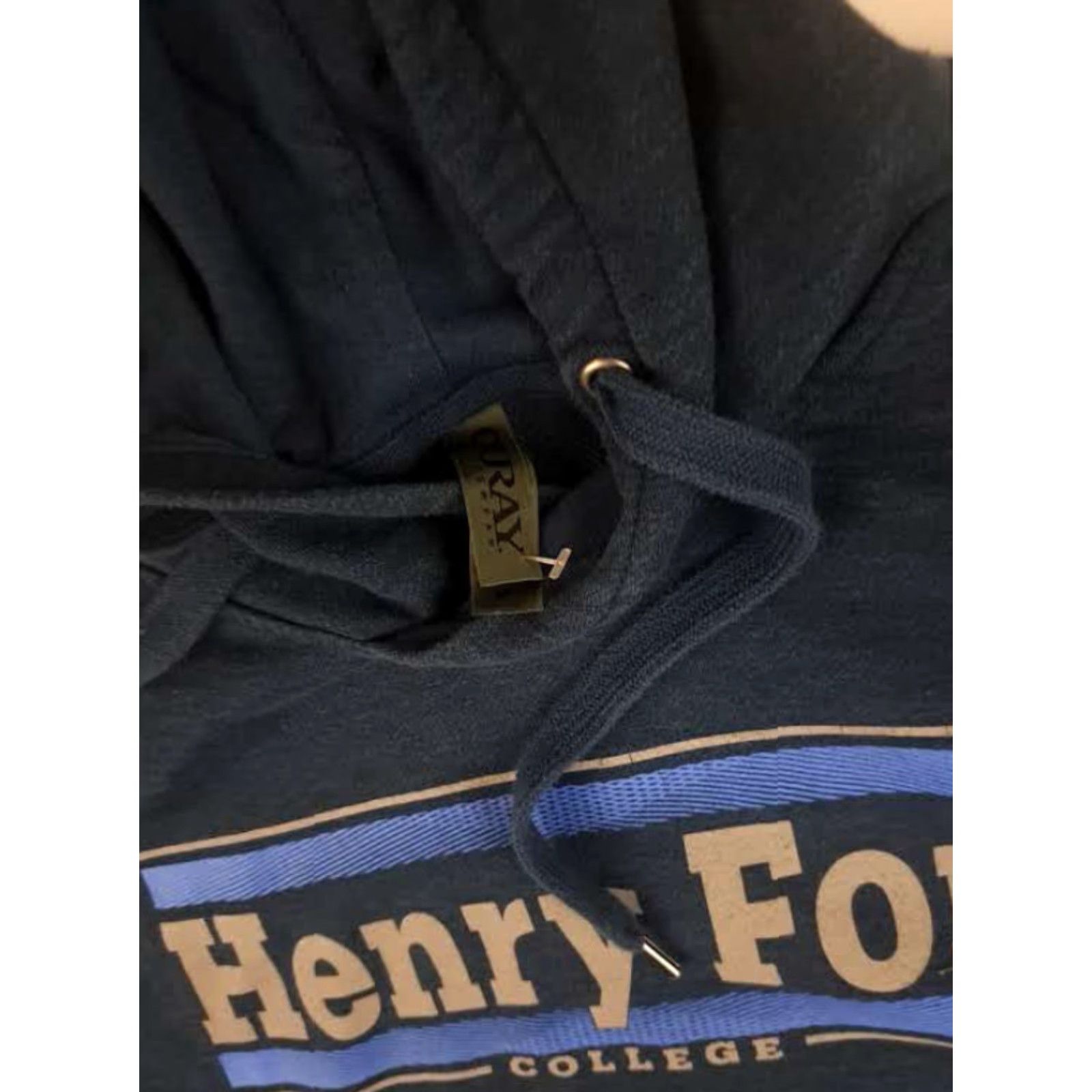 Ford Henry Ford College Blue Medium Pullover Hooded Sweatshirt Men M Blue College Hooded Pullover Sweatshirt Size US M / EU 48-50 / 2 - 4 Thumbnail