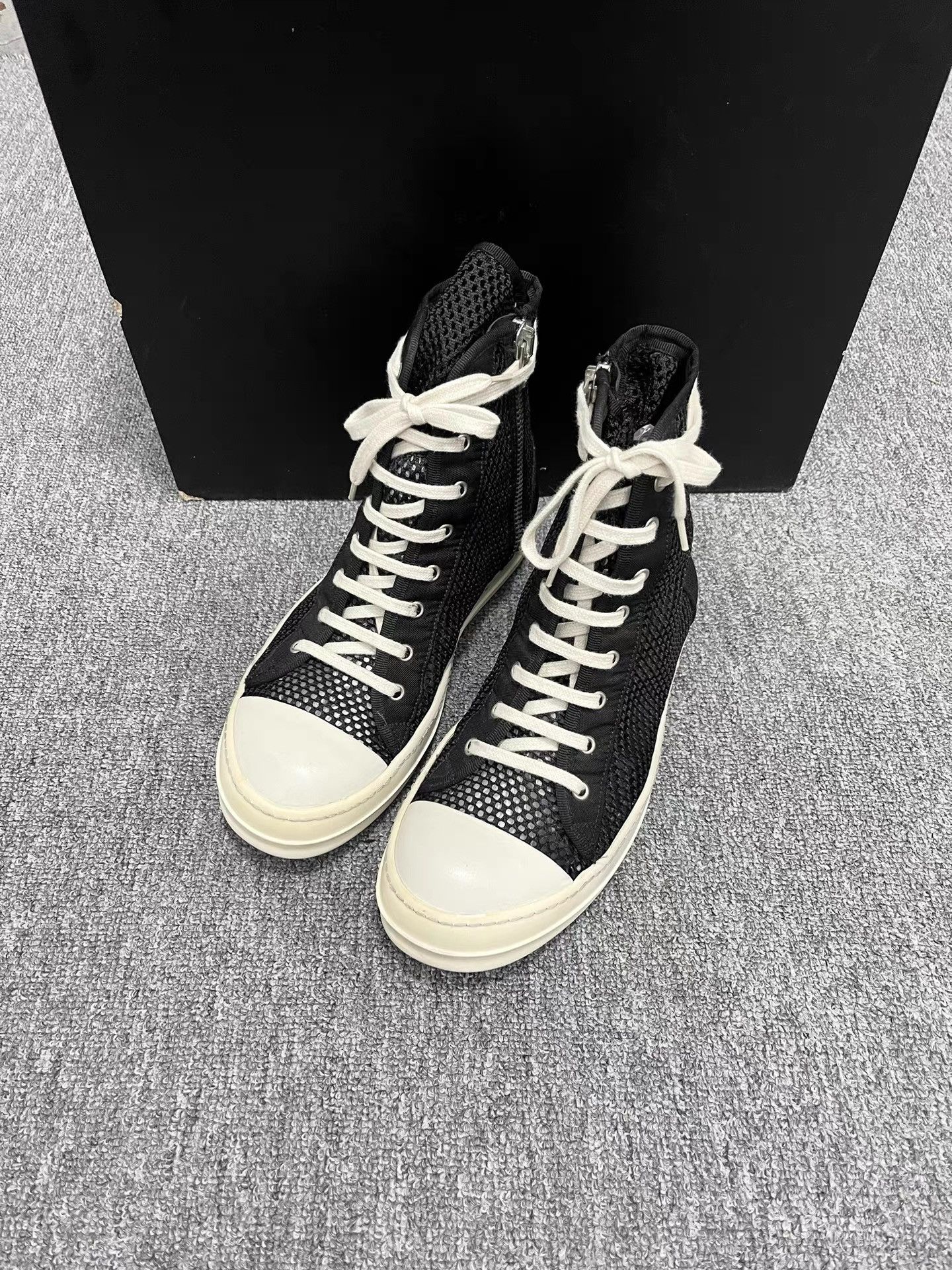 Rick Owens Rick Owens Mesh High Top Sneakers K34 Size US 7 / EU 40 - 1 Thumbnail