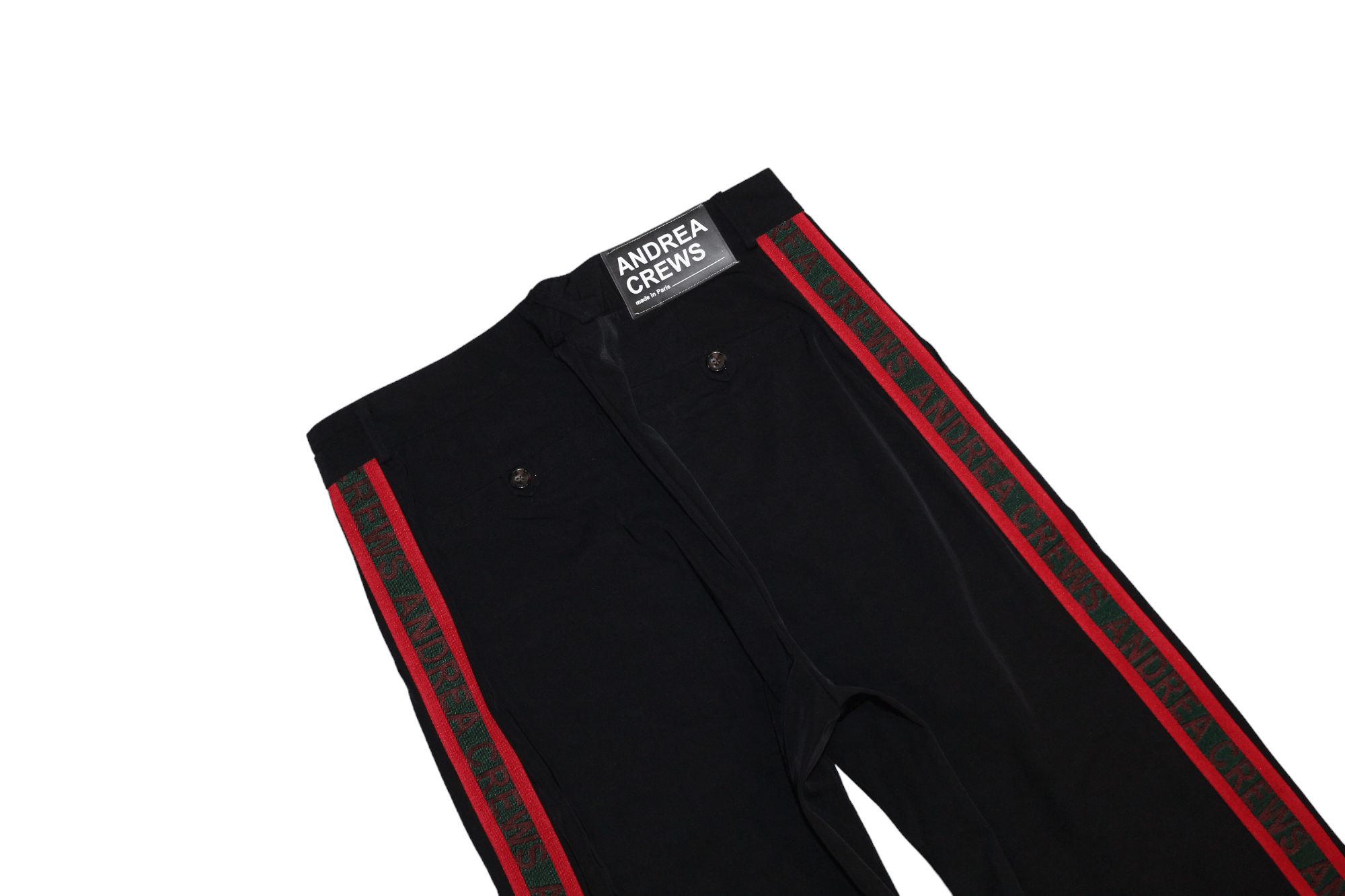 Andrea Crews Andrea Crews 100% Polyamide Logo Taped Pants Size US 31 - 4 Thumbnail