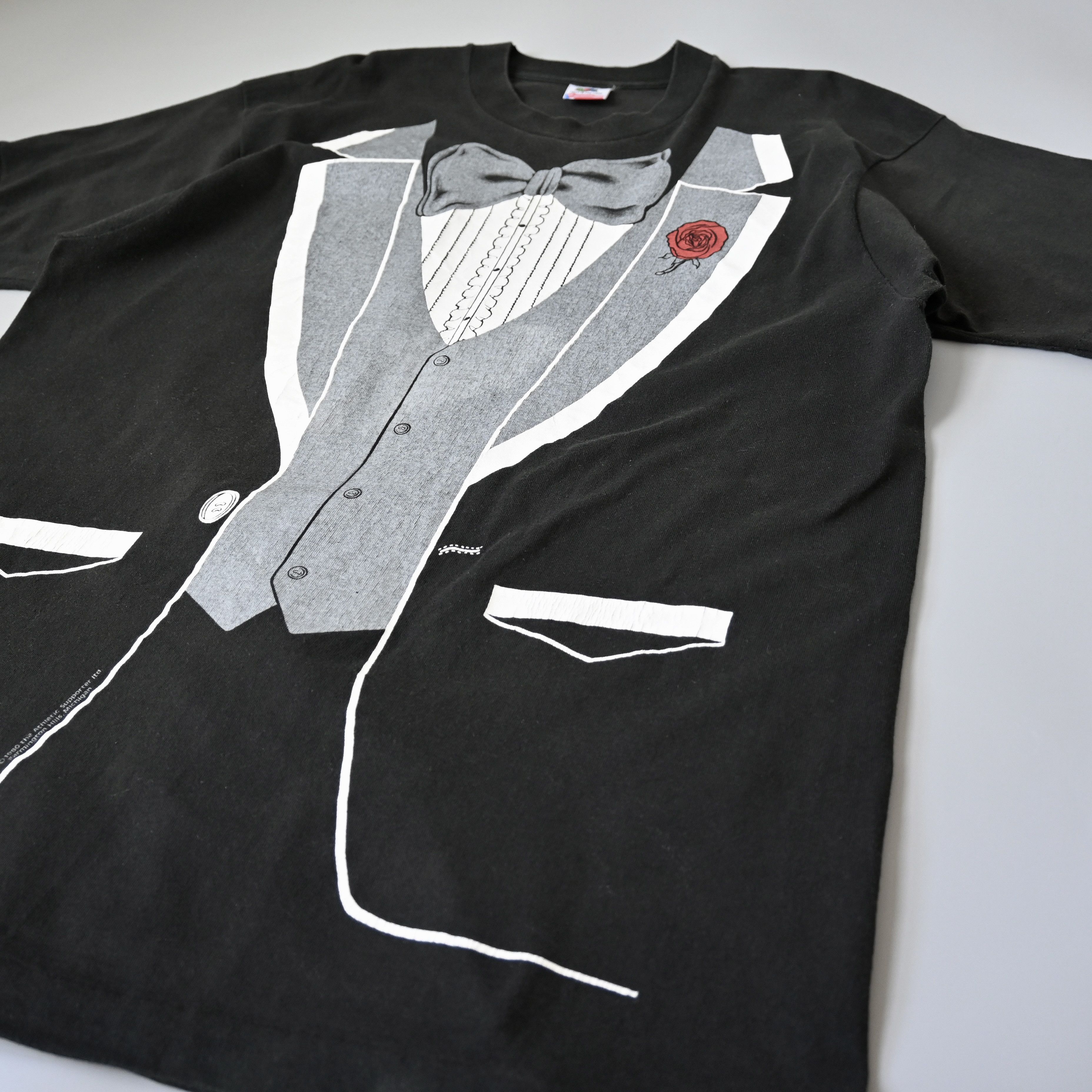 Vintage Vintage 1990s trompe-l’oeil tuxedo t-shirt made in USA Size US XL / EU 56 / 4 - 11 Thumbnail