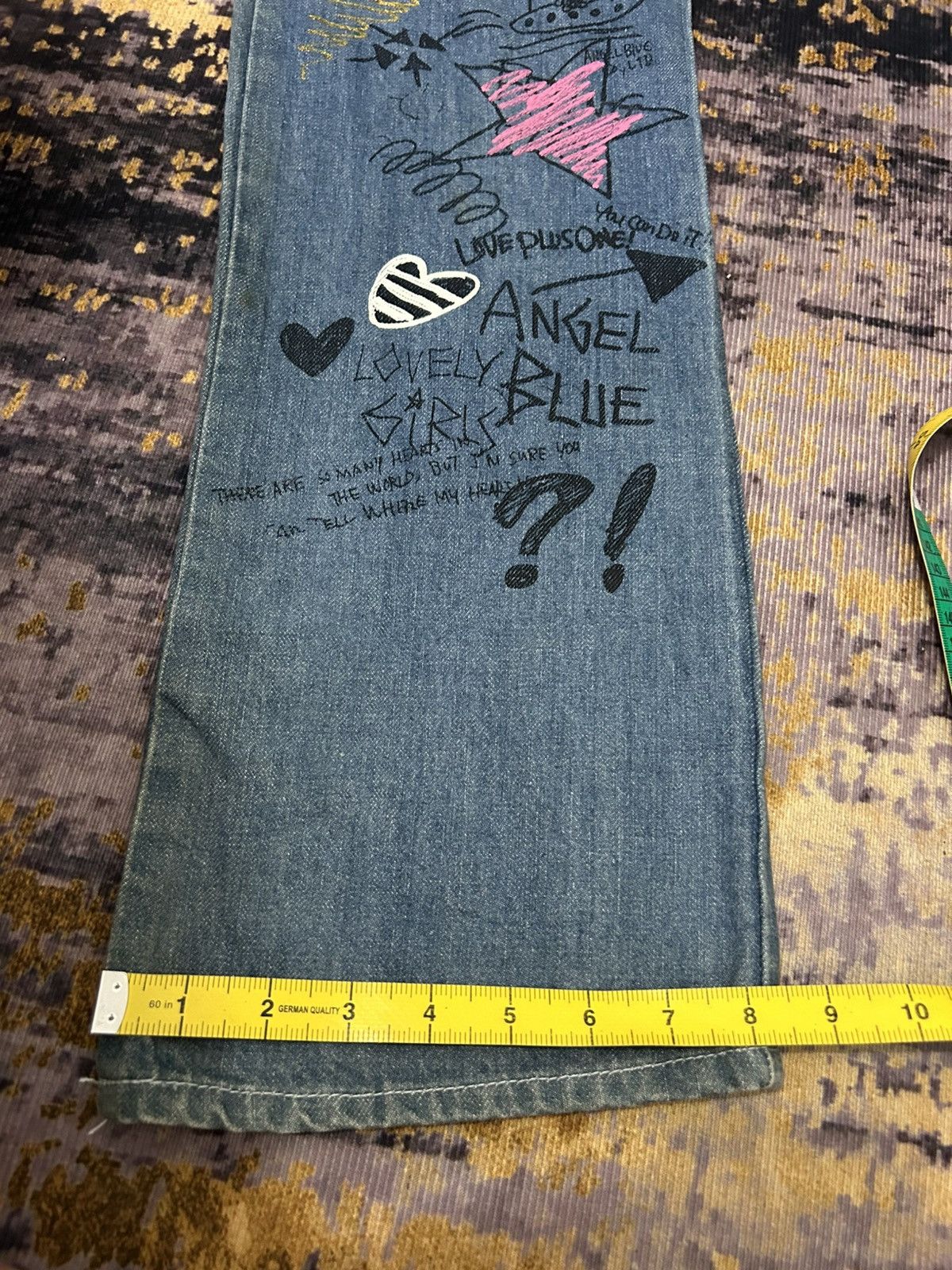 Angel Blue Vintage Angel Blue Claw Mark Faded Flare Jeans Size US 28 / EU 44 - 23 Thumbnail