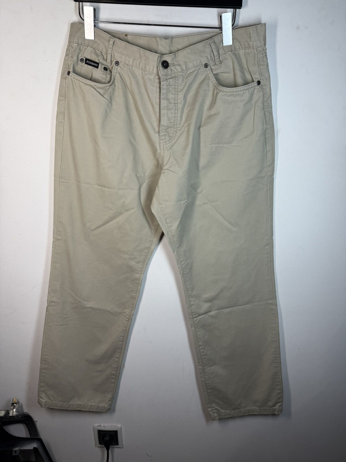Yves Saint Laurent Beige 36x32 YSL Jeans Cotton Pants Size US 36 / EU 52 - 4 Thumbnail