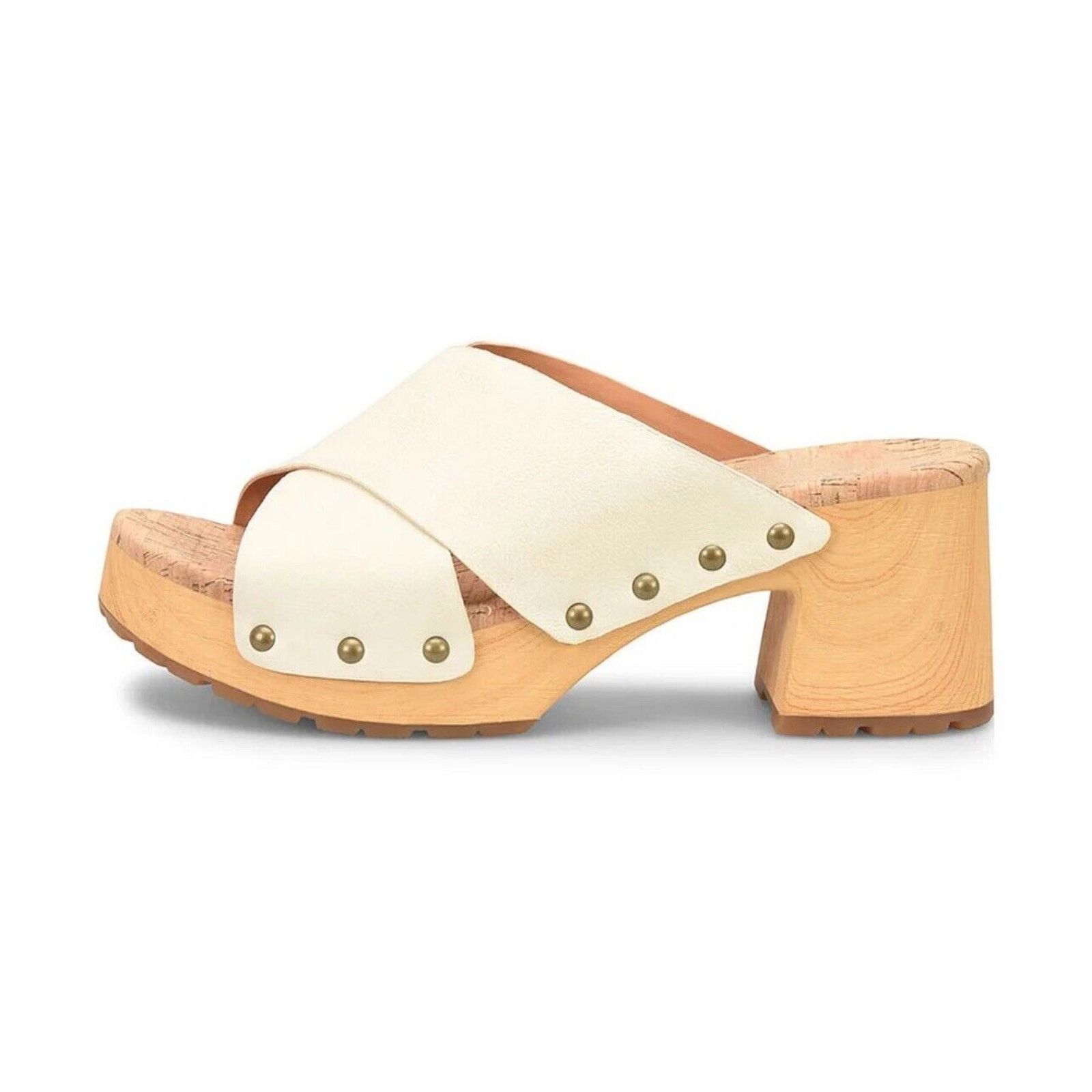 Kork-Ease Kork-Ease Tatum Slide Sandal Leather Cream Block Heel Sz 10 Size US 10 / IT 40 - 1 Thumbnail