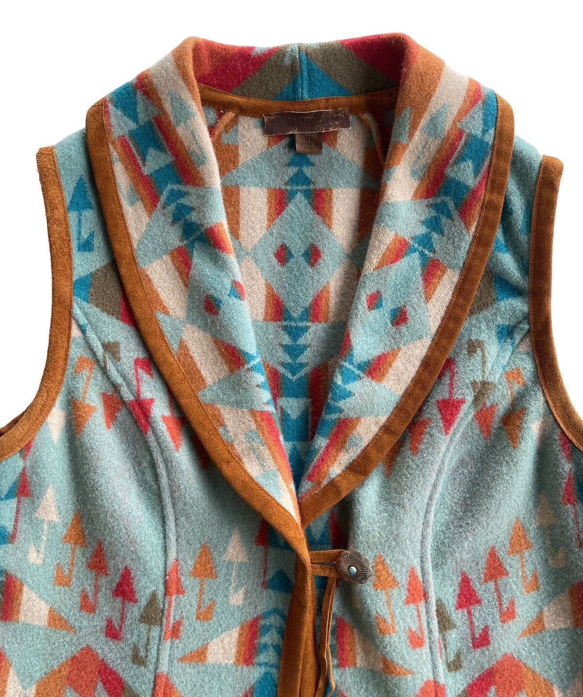 Pendleton Vintage Pendleton Aztec Navajo Shawl Collar Vest Size XS / US 0-2 / IT 36-38 - 3 Thumbnail