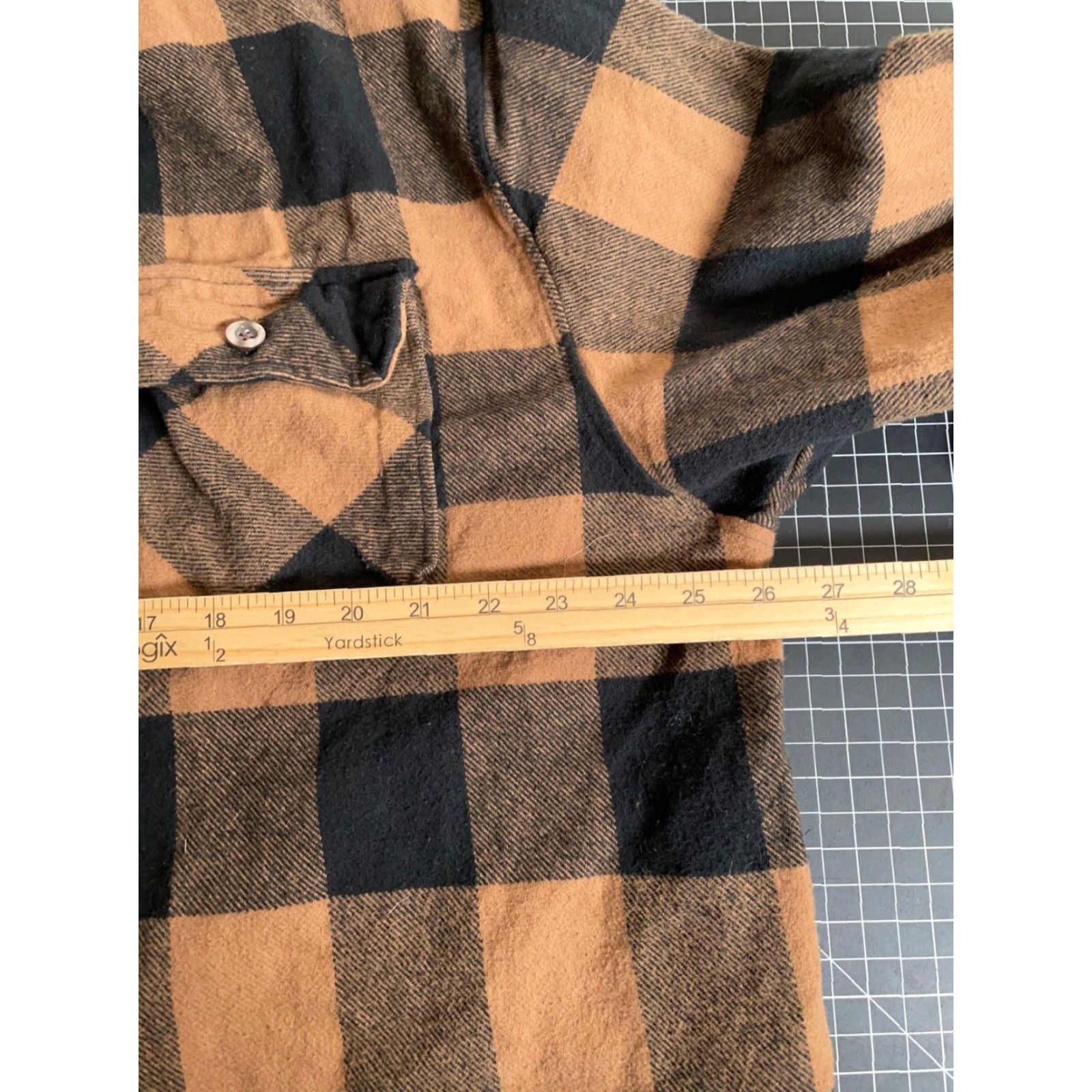 Rothco VINTAGE Rothco Men's Flannel Shirt 4XL Long Sleeve Button-Up Casual Workwear Brown Plaid Winter Size US XXL / EU 58 / 5 - 5 Thumbnail