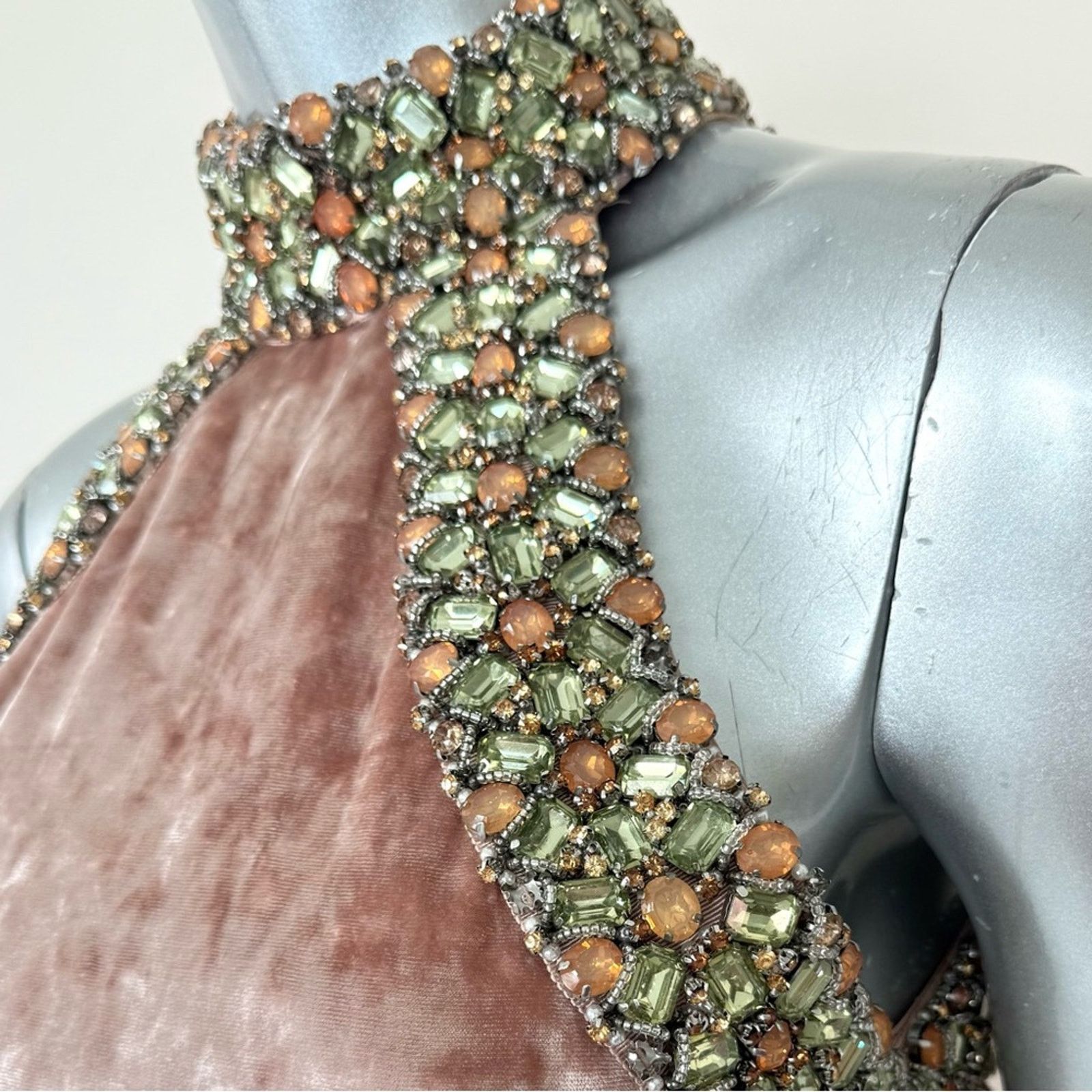 ALEXIS ALEXIS women velvet dress with crystals size 6 US 1200$ Size M / US 6-8 / IT 42-44 - 4 Thumbnail