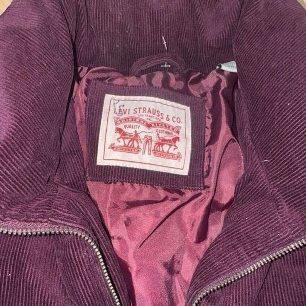 Levi's Levi's Women's Zoe Puffer Jacket corduroy size S purple Size S / US 4 / IT 40 - 3 Thumbnail