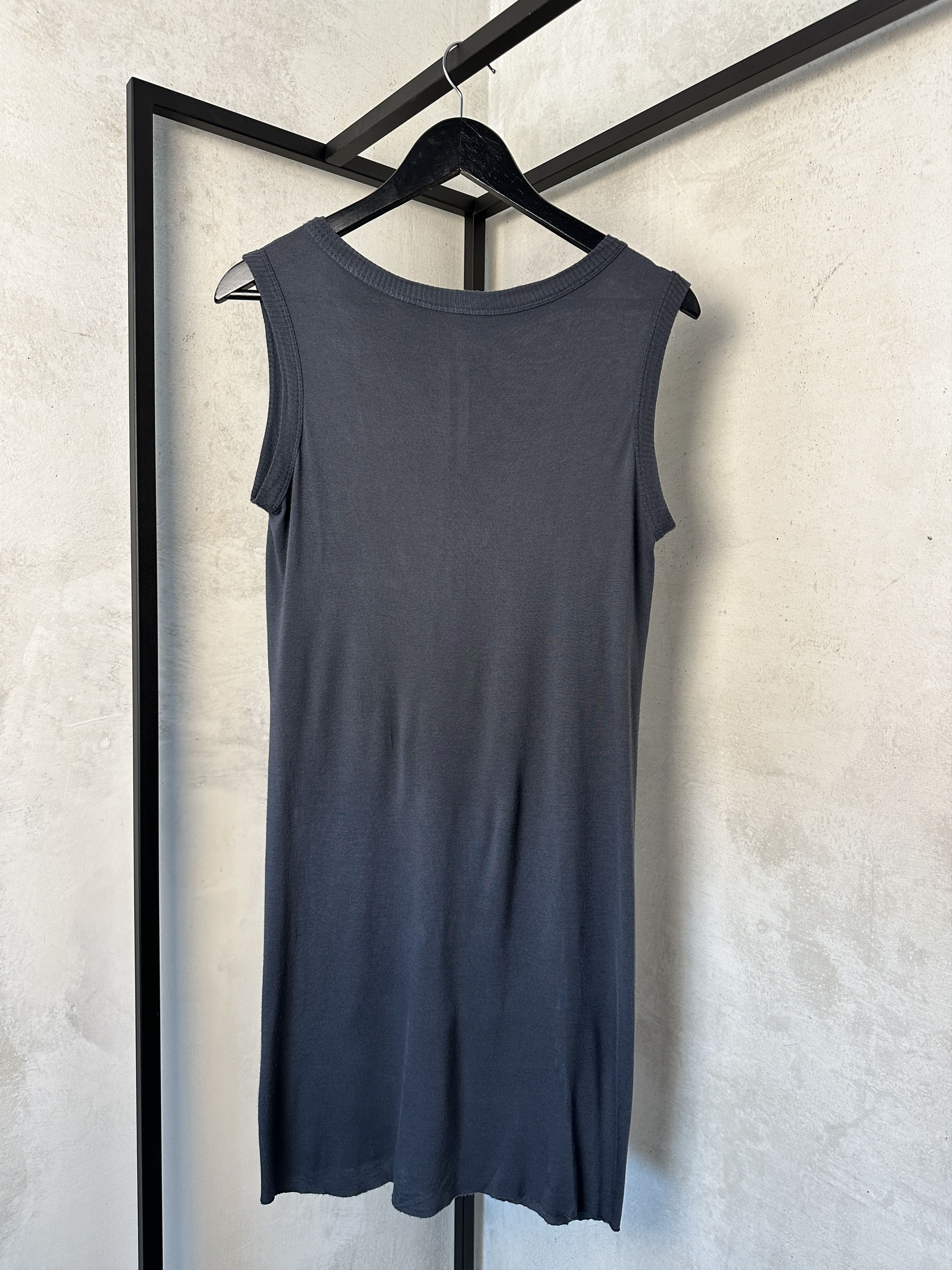 RICK OWENS Navy Blue VICIOUS S/S 14 T-Shirt Dress