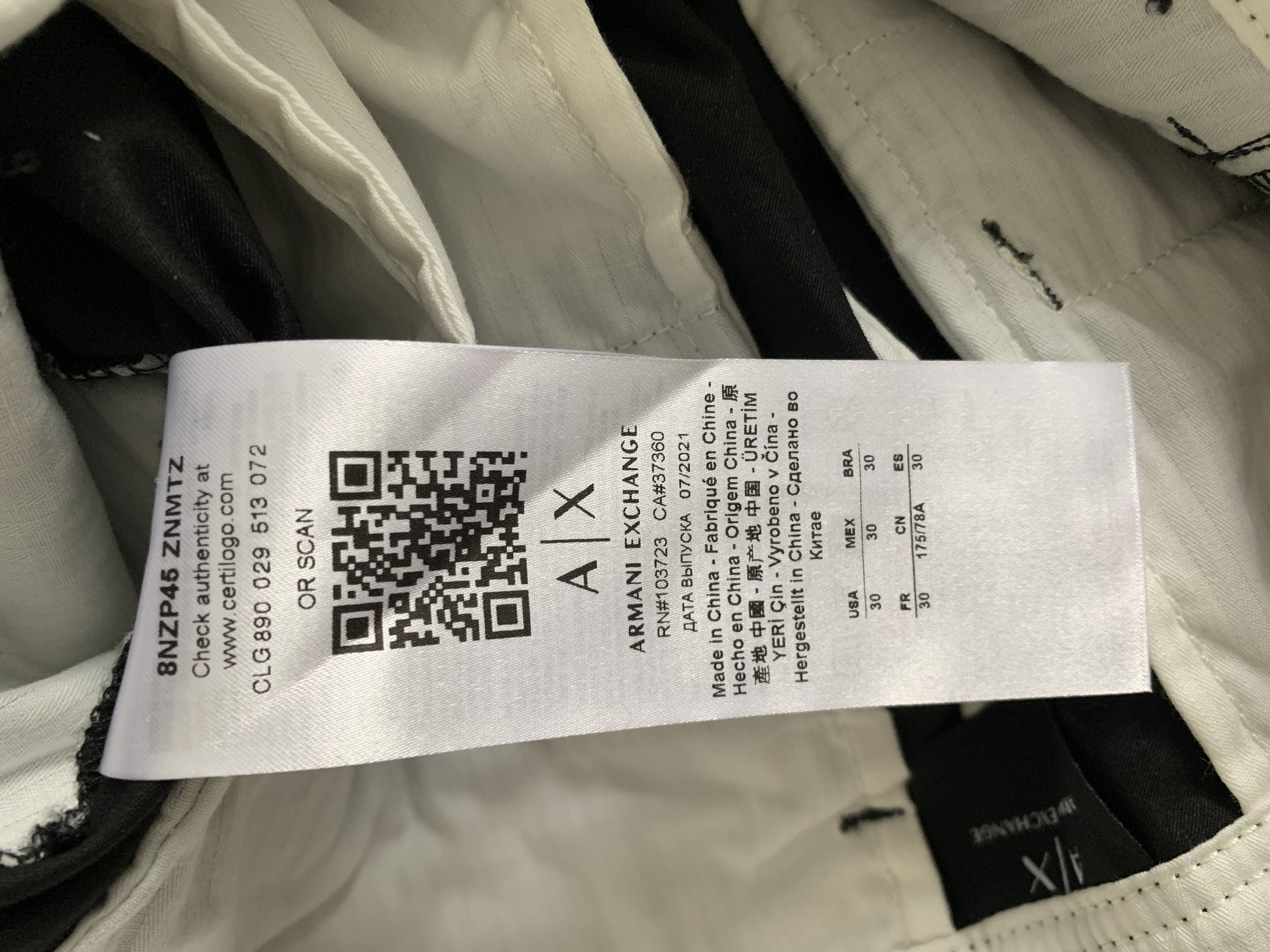 Armani Exchange Armani Exchange Chinos Black W30 Slim Size US 30 / EU 46 - 6 Thumbnail