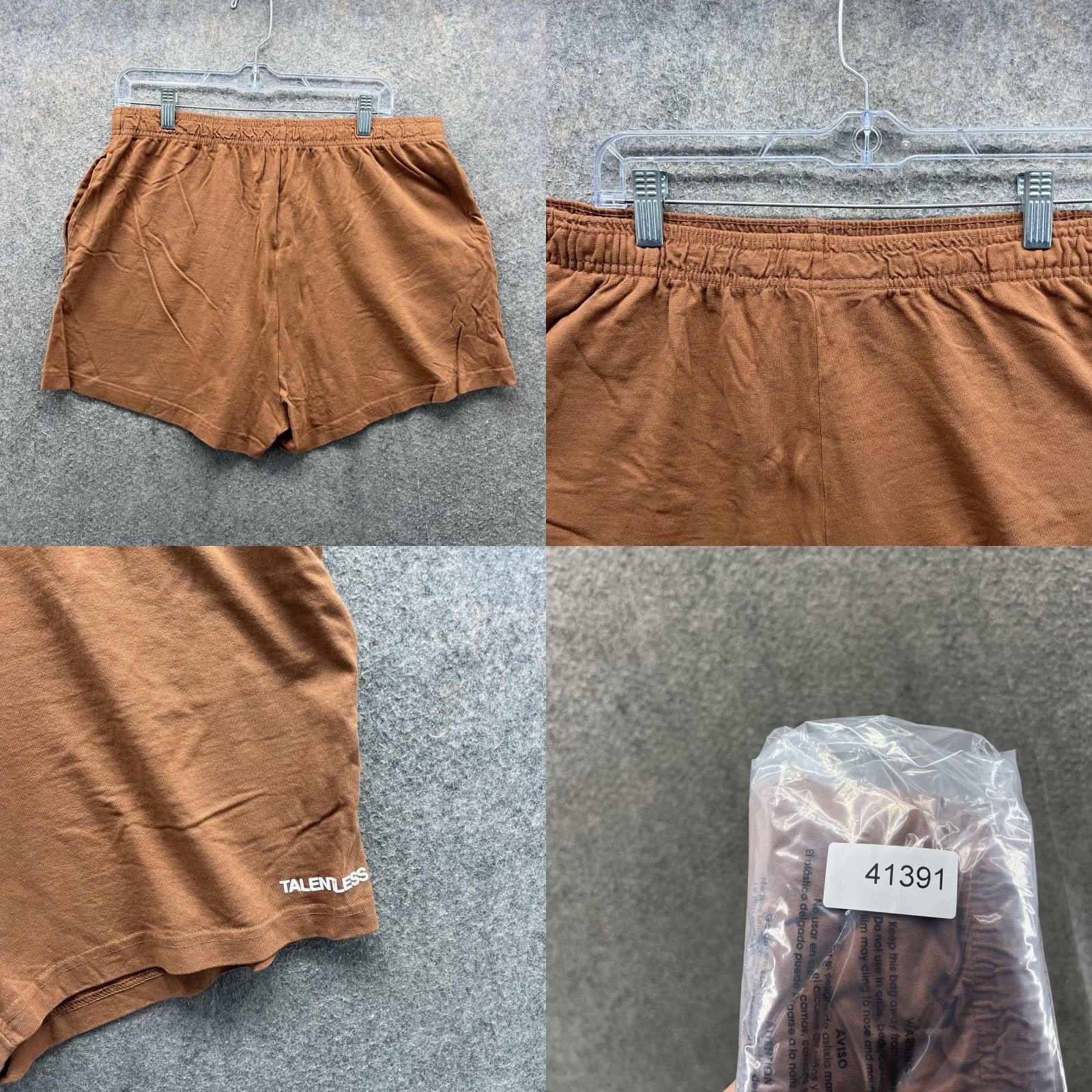 Talentless Talentless Shorts Mens XL Brown Cotton Sweat Casual Elastic Waist 4 Inseam Size US 36 / EU 52 - 8 Thumbnail