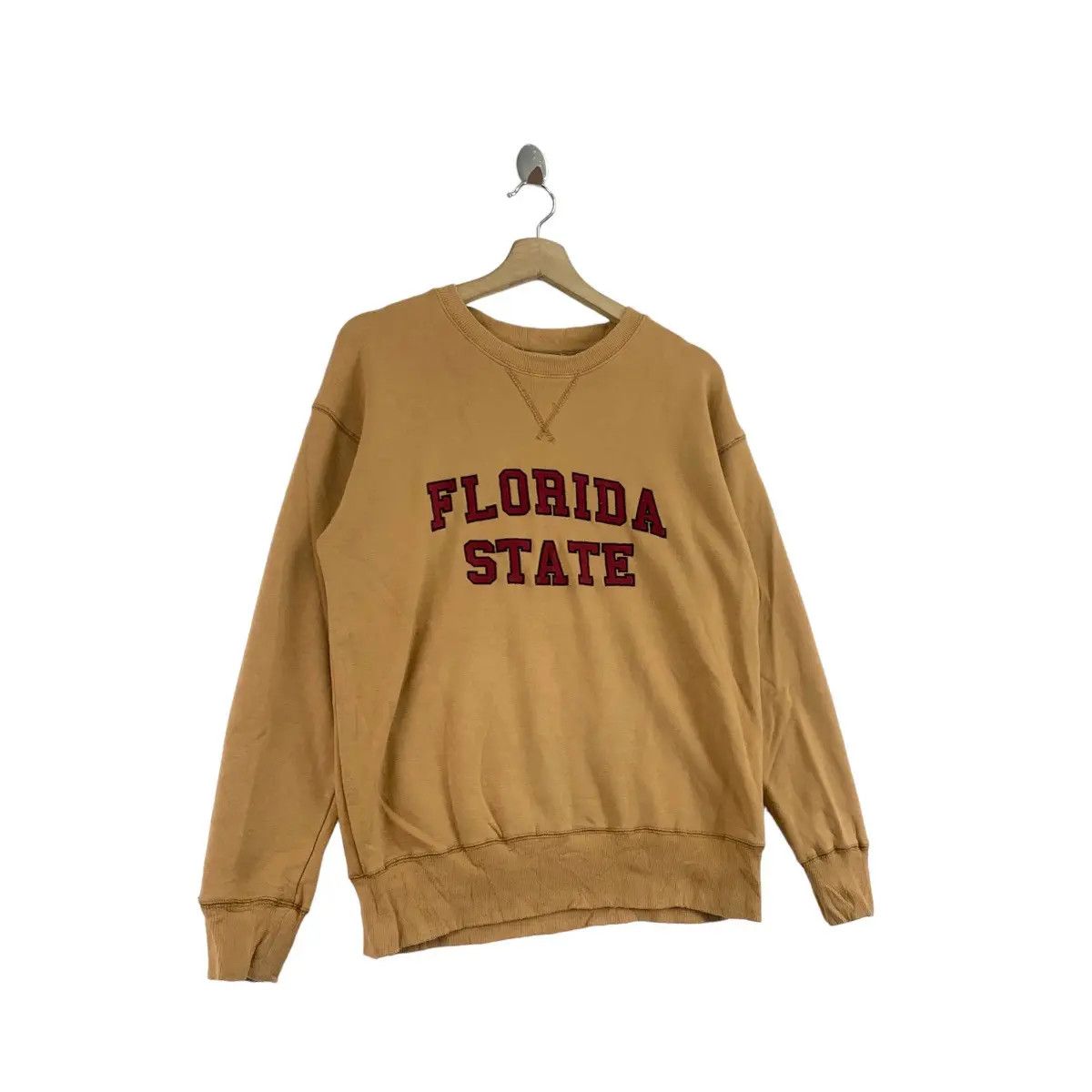 Vintage Vintage FLORIDA STATE Merchandise Print Beige Sweatshirt Size US L / EU 52-54 / 3 - 3 Thumbnail