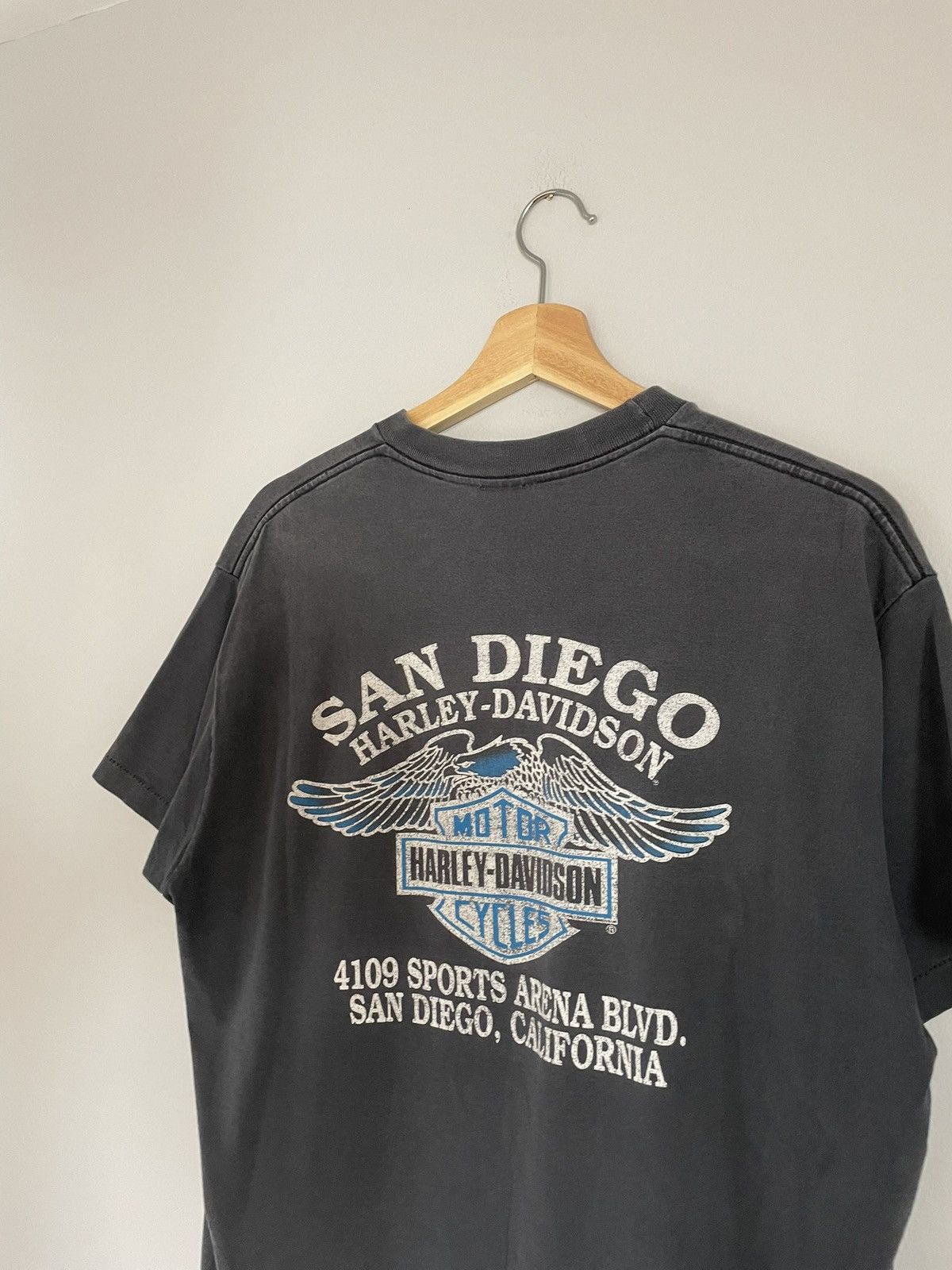 Harley Davidson Vintage 1990 Harley Davidson San Diego T-Shirt Size US L / EU 52-54 / 3 - 12 Thumbnail