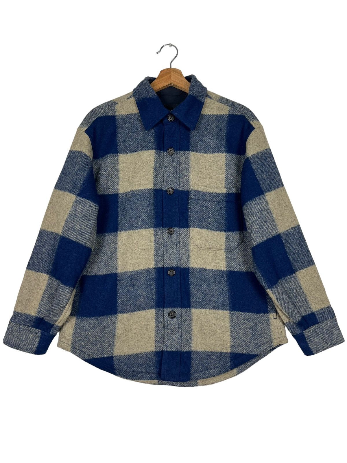 Japanese Brand 🔥 UNIQLO PLAID WOOL SHIRT JACKET Size US S / EU 44-46 / 1 - 2 Thumbnail