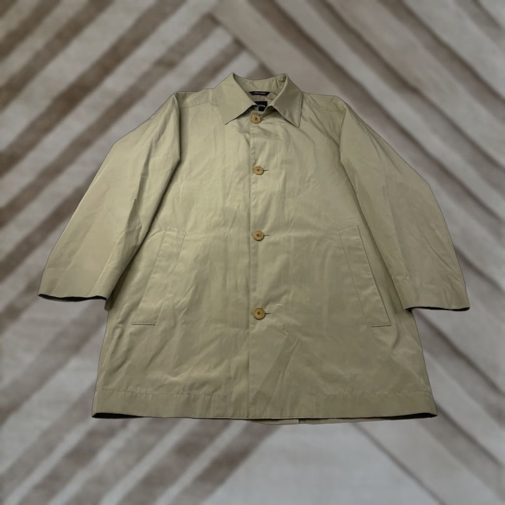 Hugo Boss VINTAGE Hugo Boss Trench Coat Jacket 40R Men Beige Cotton Blend Car Theme Buttons 40 Mens Size US XXS / EU 40 - 1 Thumbnail