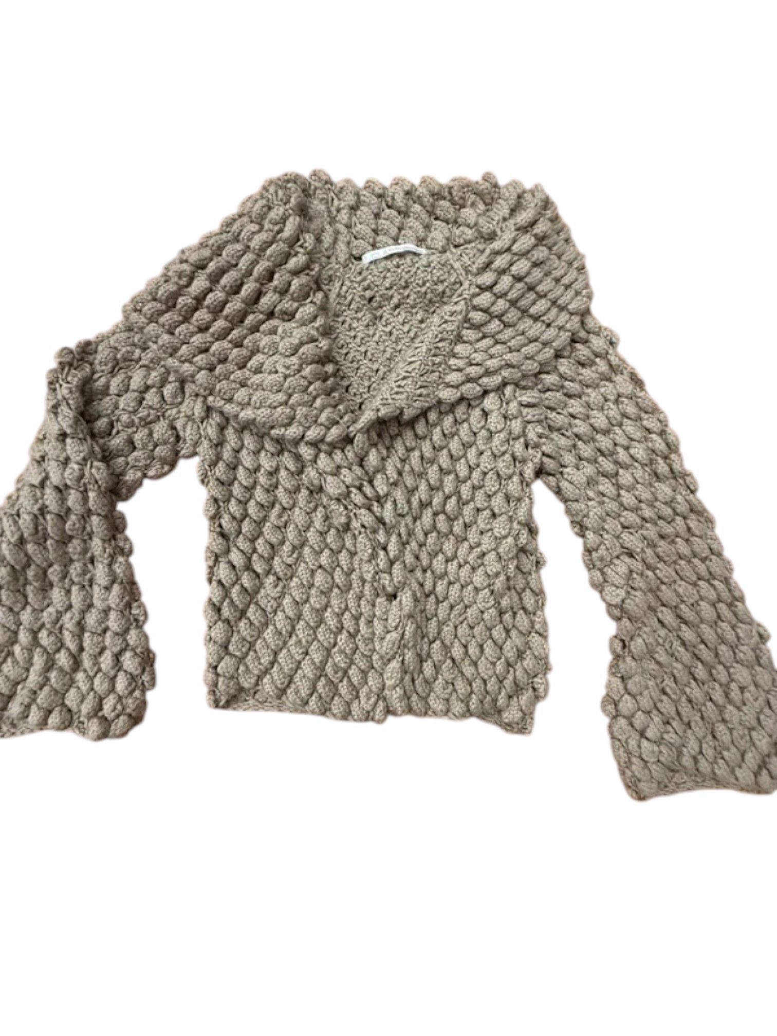 Roberto Cavalli Class Roberto Cavalli Chunky Popcorn Knit Jacket, Mid 2000s Size L / US 10 / IT 46 - 1 Thumbnail