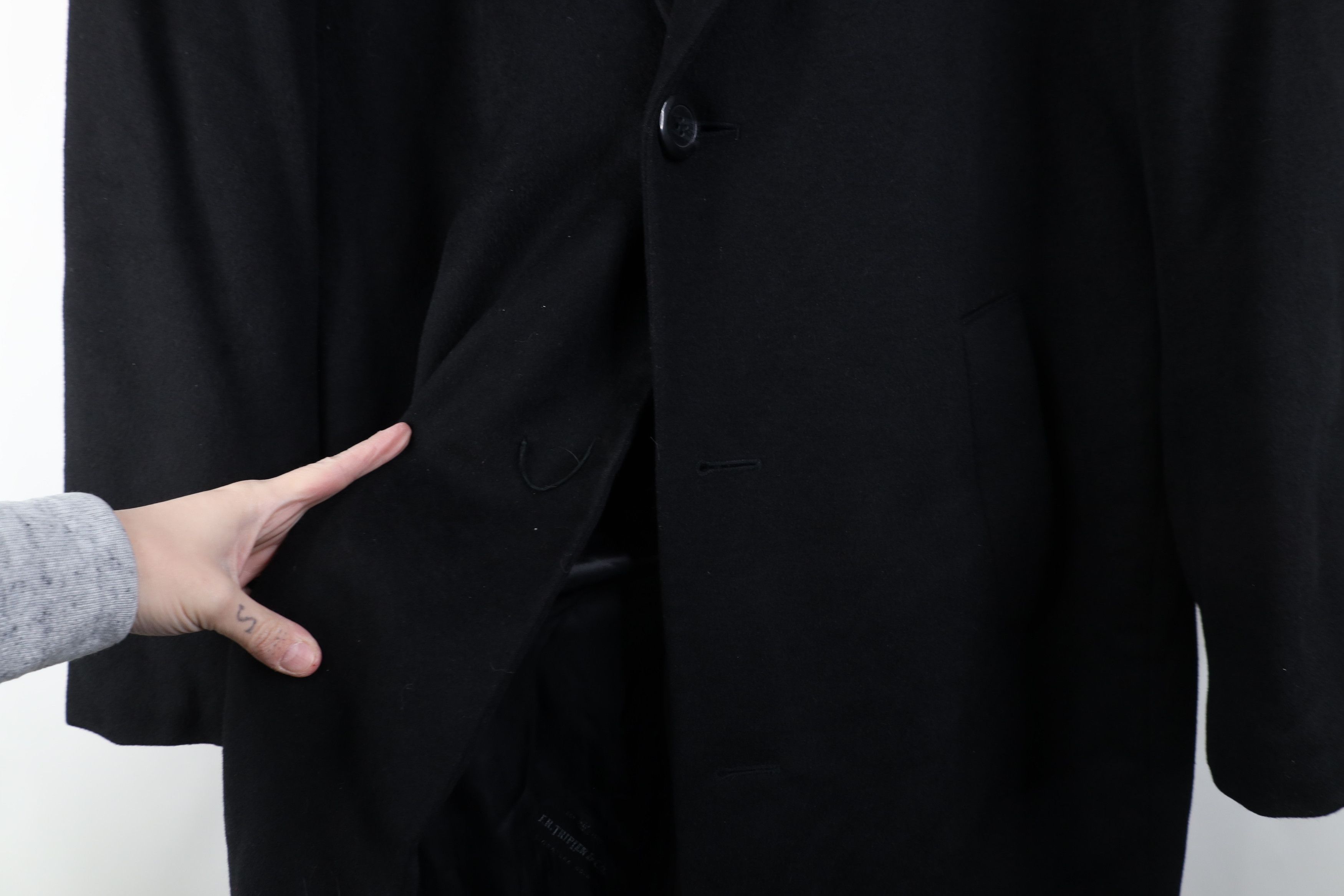 Vintage Vintage Streetwear Cashmere Button Overcoat Jacket Black Size US XXL / EU 58 / 5 - 5 Thumbnail