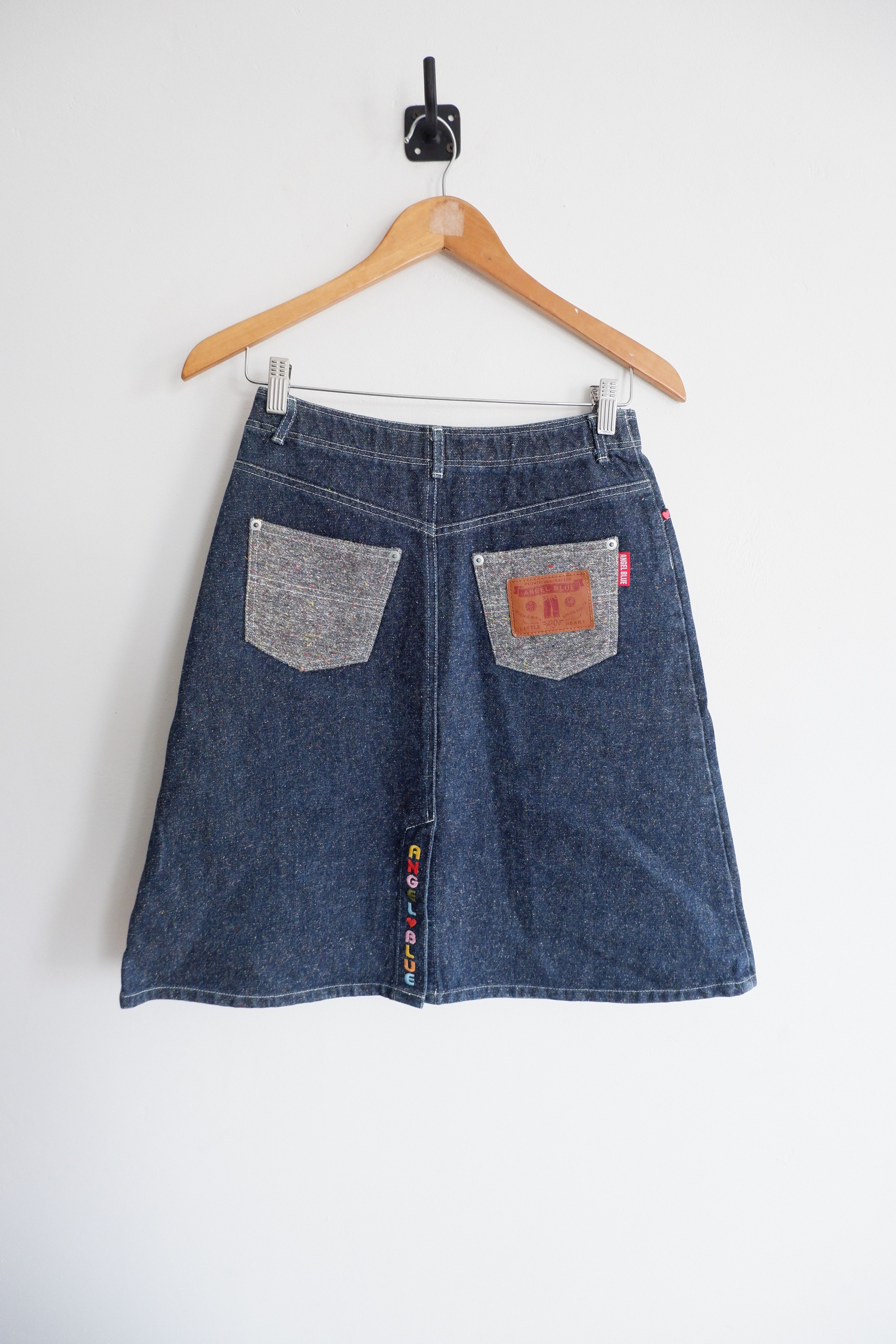 Angel Blue Vintage Y2K Mini Skirt Denim Size 26" / US 2 / IT 38 - 3 Thumbnail