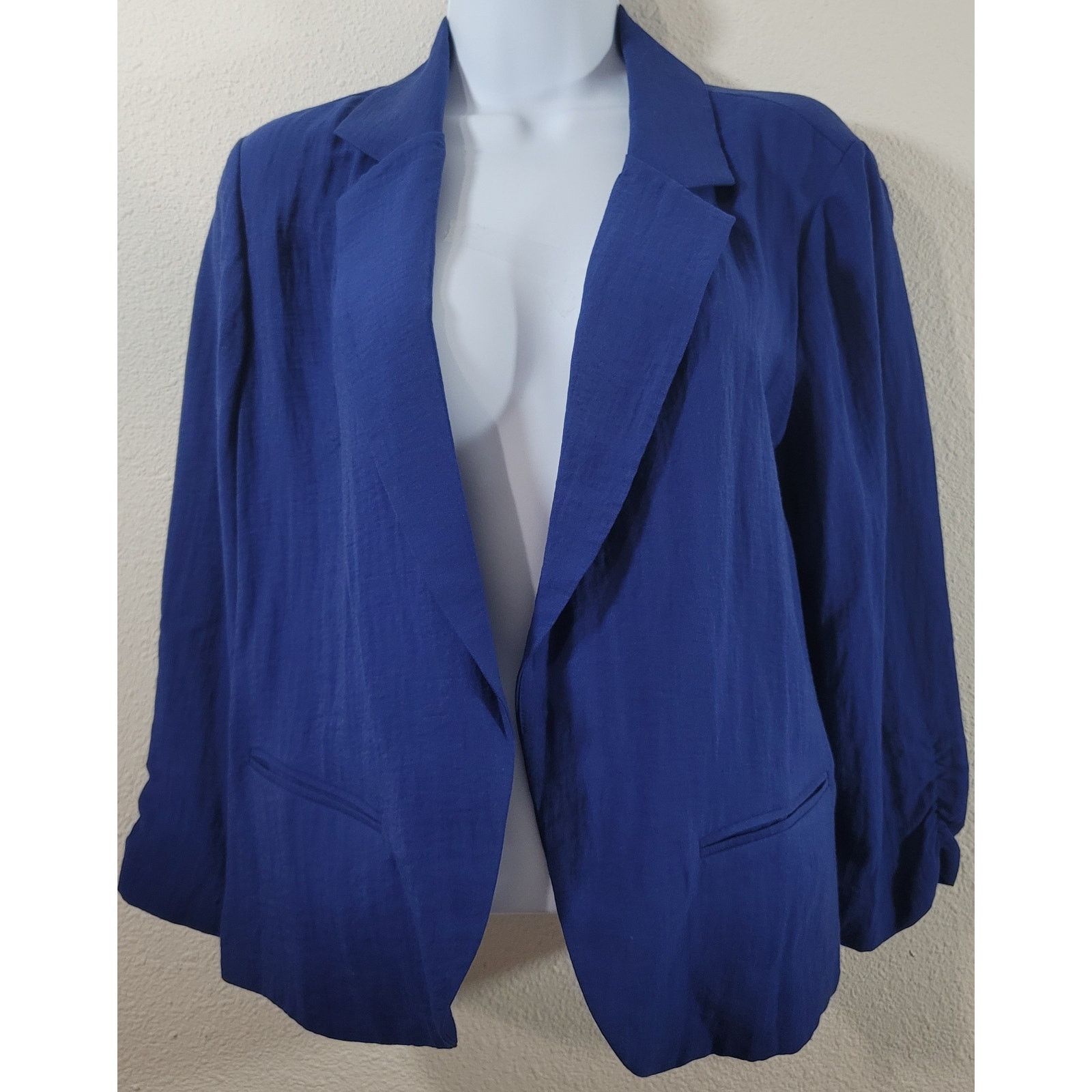 Chicos Chico's Blue Notched Collar Open Front Blazer 1 Medium Size M / US 6-8 / IT 42-44 - 1 Thumbnail