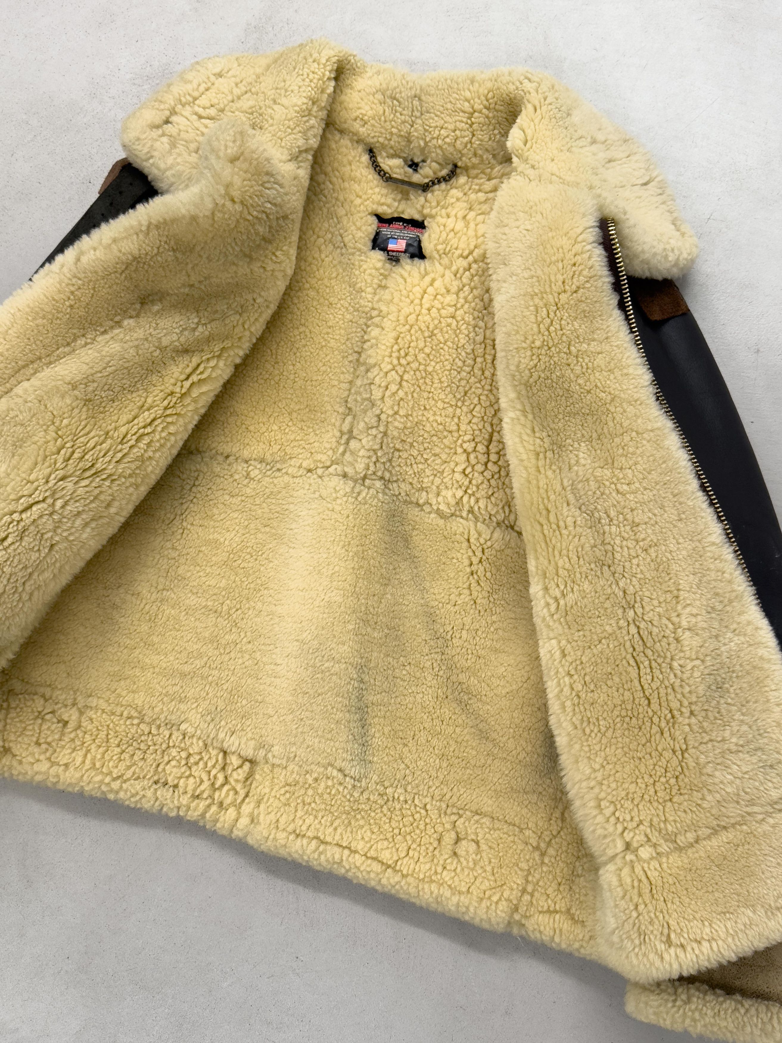 Japanese Brand Wind Armor WWII Type B-3 Mouton Shearling Jacket Size US M / EU 48-50 / 2 - 8 Thumbnail