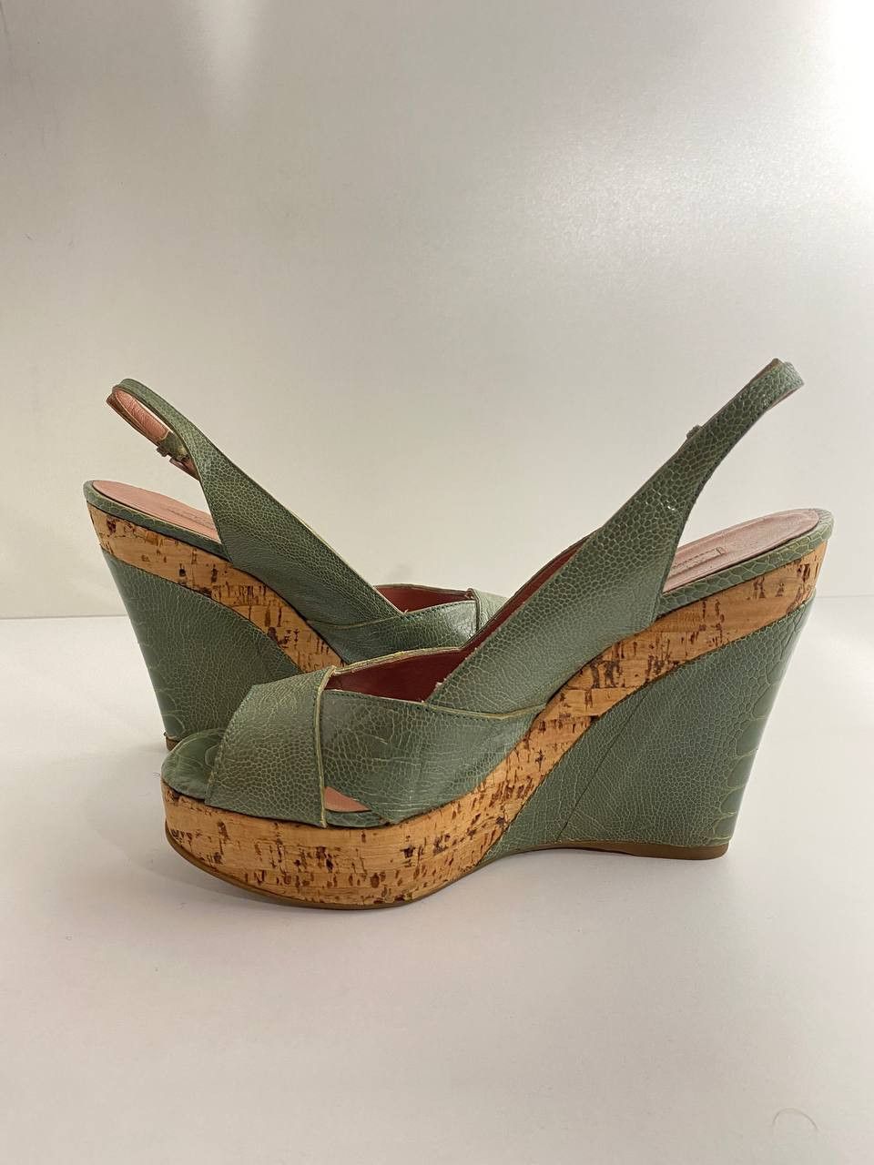 Alaia Alaia Paris Snakeskin Platform Peep Toe Heels Vintage Y2K Size US 6.5 / IT 36.5 - 10 Thumbnail