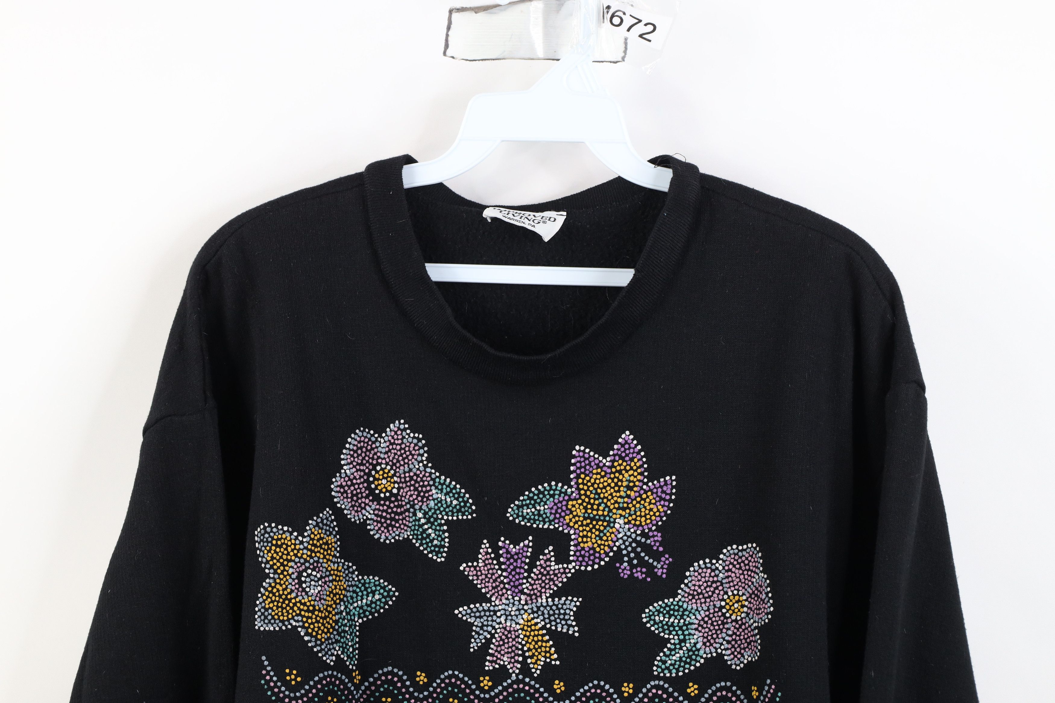 Vintage Vintage 90s Streetwear Babydoll Flower Sweatshirt USA Size US L / EU 52-54 / 3 - 2 Thumbnail