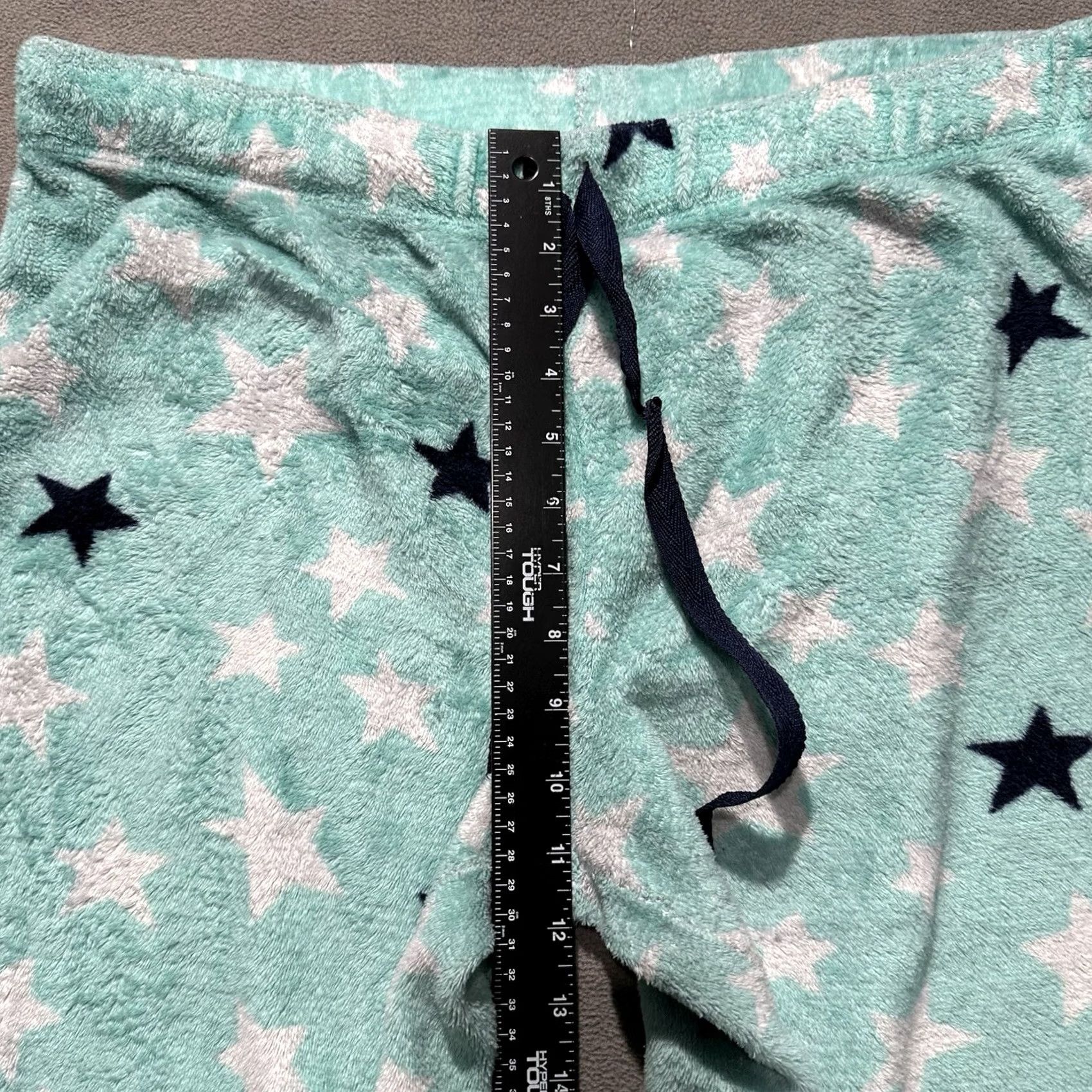 Vintage Secret Treasures Pajama Pants Women XL Mint Green Star Print Fleece Lounge Sleep Size 40" / US 18 - 6 Thumbnail
