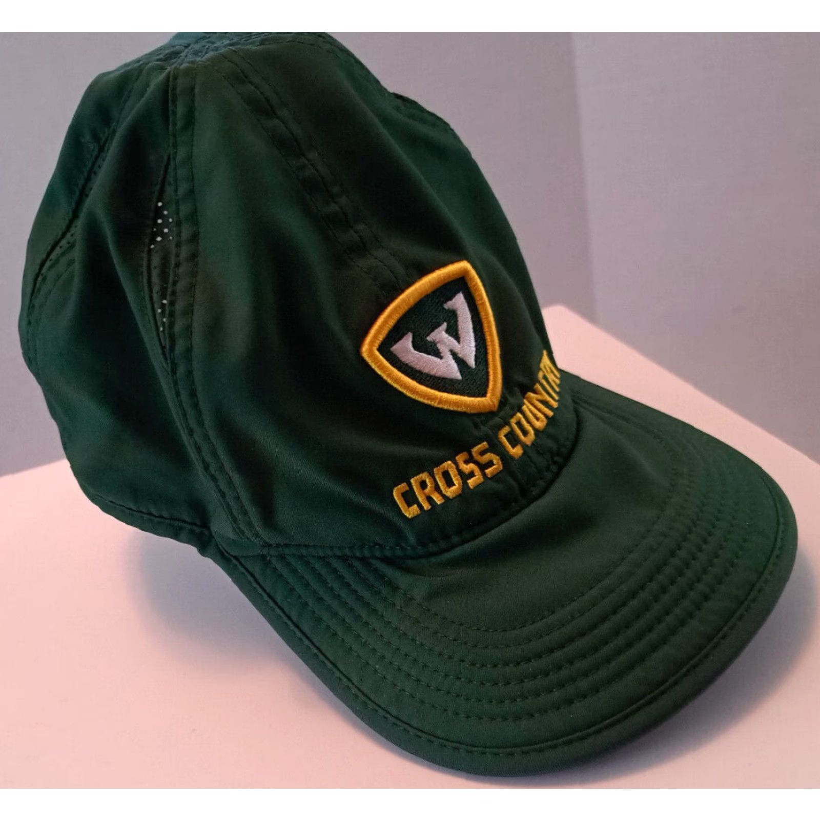 Nike VINTAGE Nike Dri-Fit Featherlight Hat Wayne State Warriors Nylon Backback Adjustable Green Baseball Cap Unisex Adults Mens Womens 18x10 Size ONE SIZE - 3 Thumbnail
