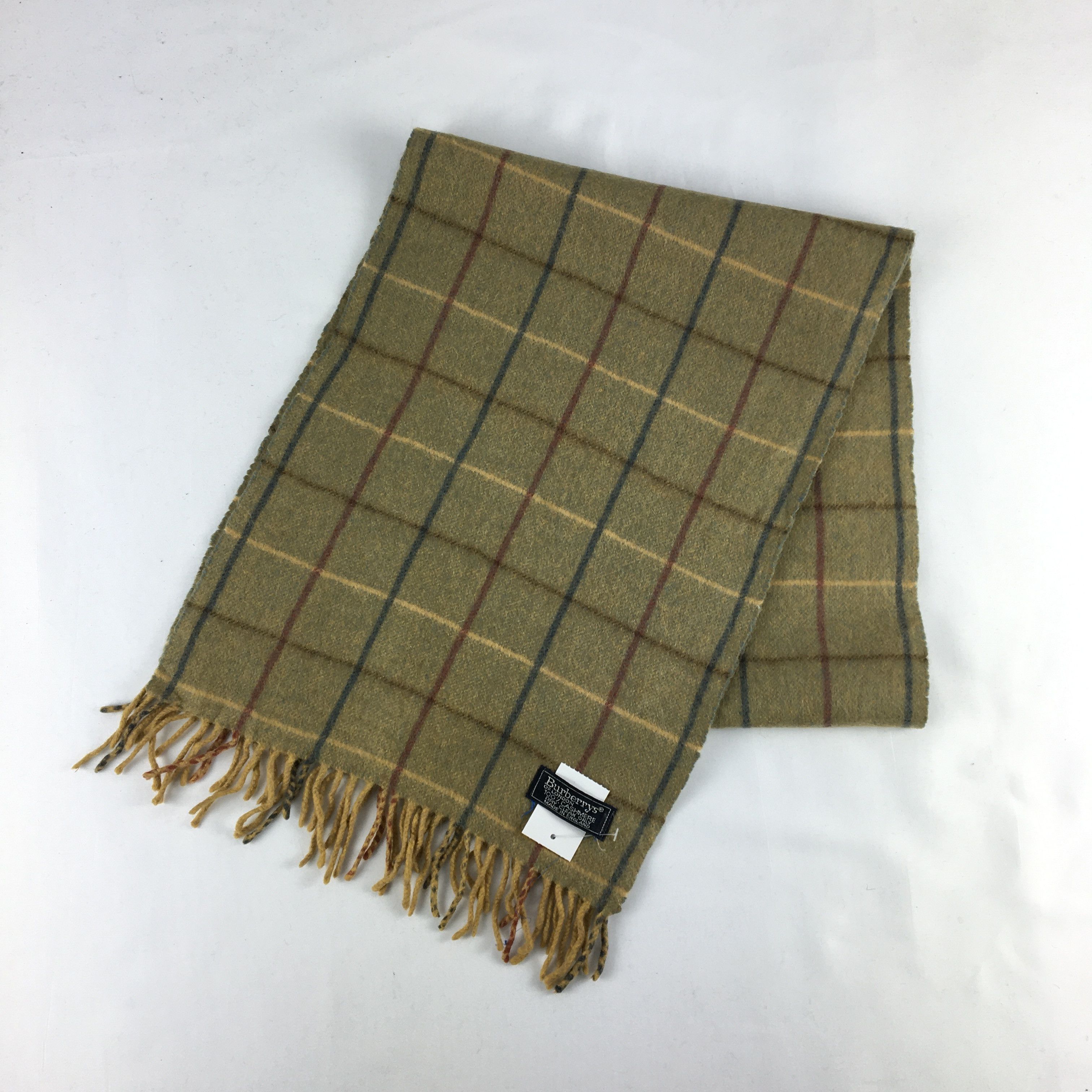 Burberry Vintage 90s Burberry Scarf Muffler Wool Cashmere Scarves Size ONE SIZE - 3 Thumbnail