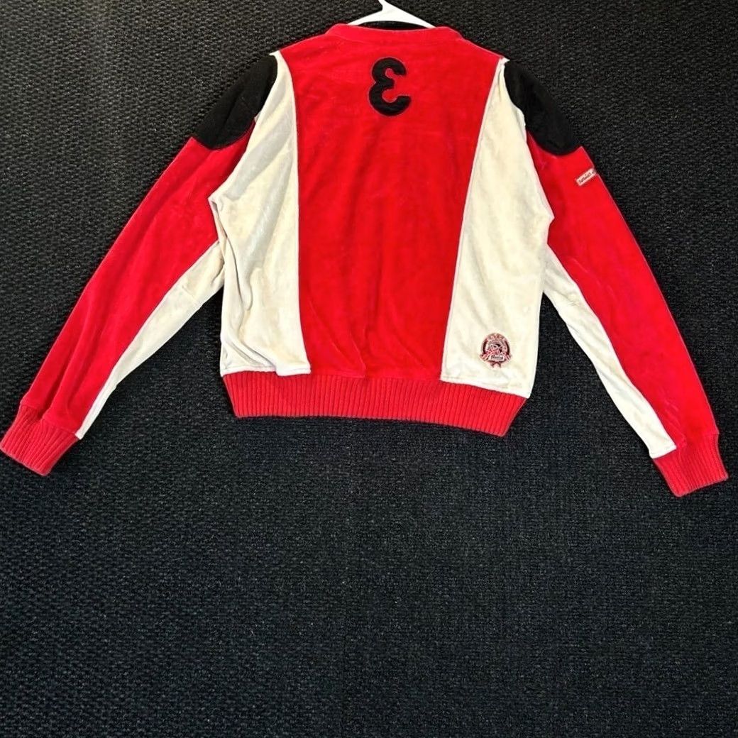 Enyce Lady Enyce Velour 750 Sport Racing Full Zip Jacket Red White Women's XL Track Jacket Womens Size XL / US 12-14 / IT 48-50 - 3 Thumbnail
