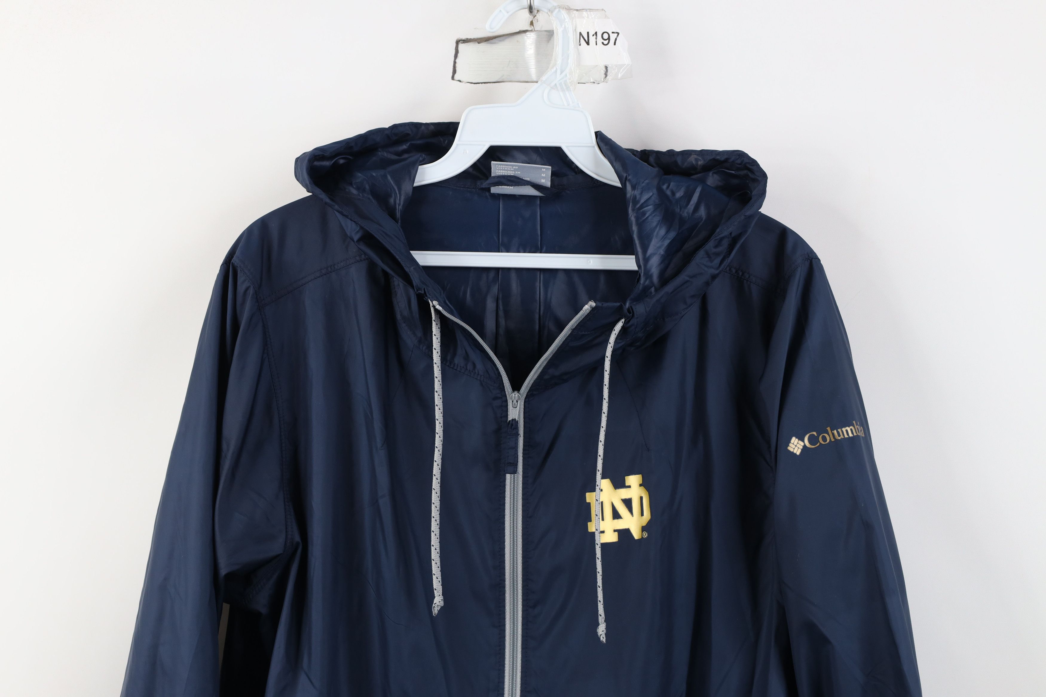 Columbia Columbia Notre Dame University Hooded Windbreaker Jacket Size US M / EU 48-50 / 2 - 2 Thumbnail