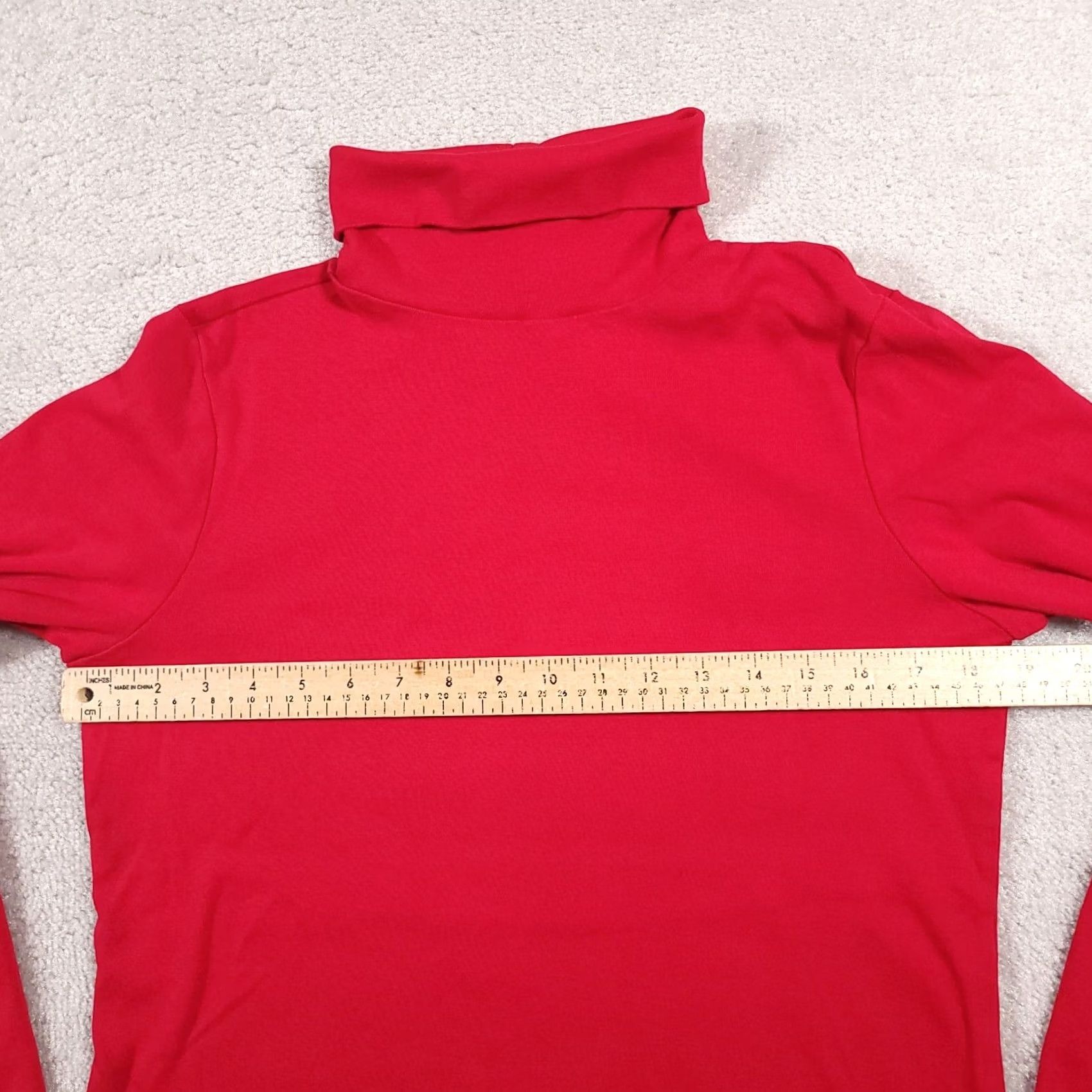 Vintage Christopher & Banks Women’s L Red Long Sleeve Turtleneck Shirt Layer Your Look Size L / US 10 / IT 46 - 5 Thumbnail
