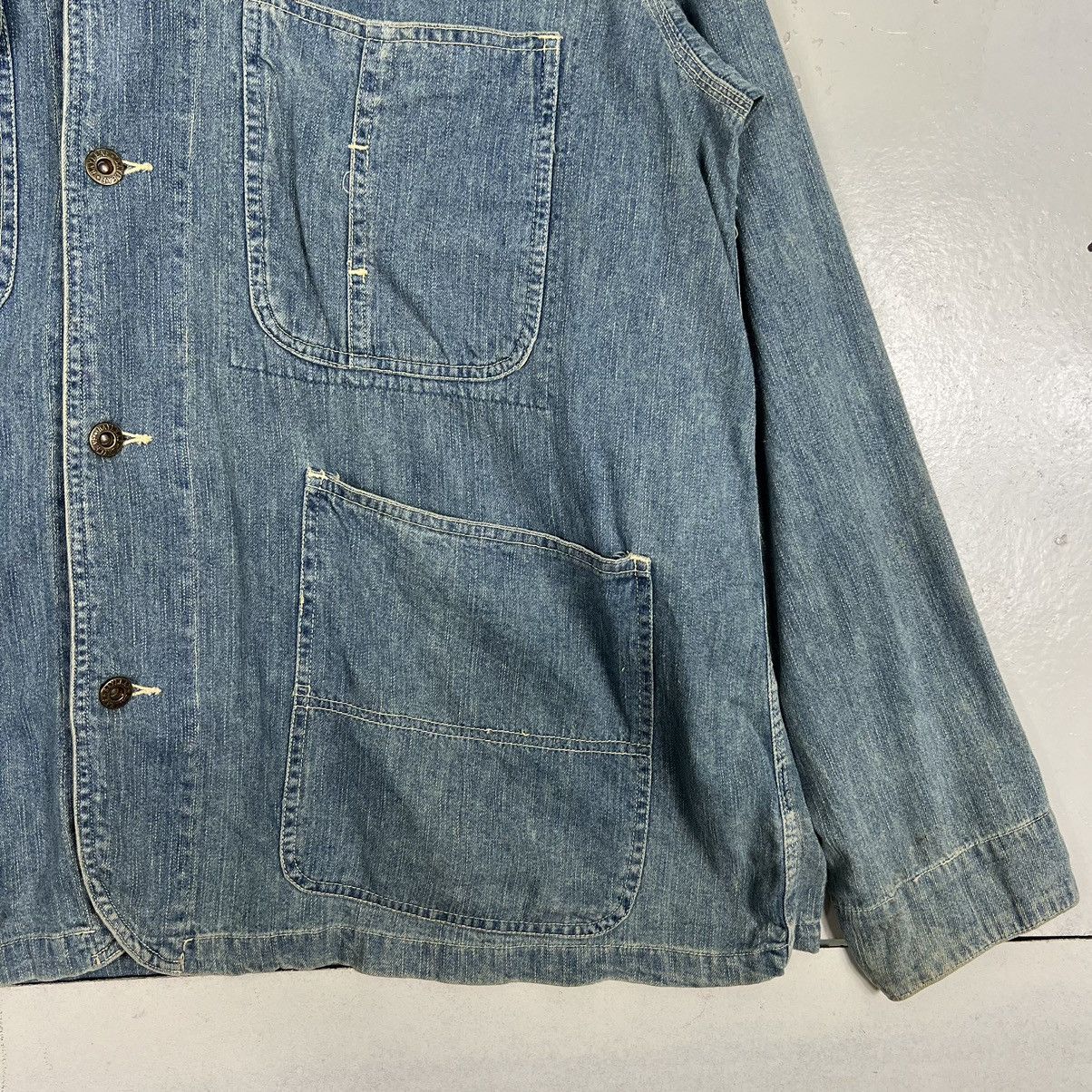 Japanese Brand 🔥 BAYLEAF DENIM CHORE JACKET Size US L / EU 52-54 / 3 - 5 Thumbnail